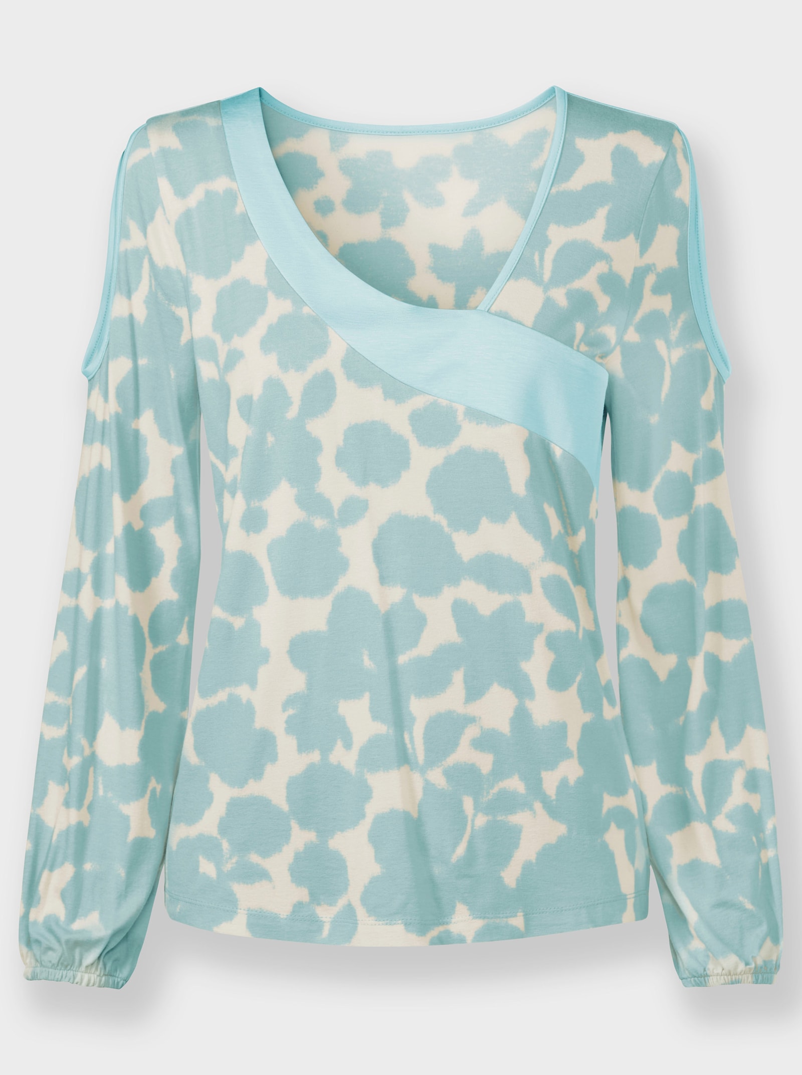 heine Shirt met print en cut-outs - mint/champagne bedrukt