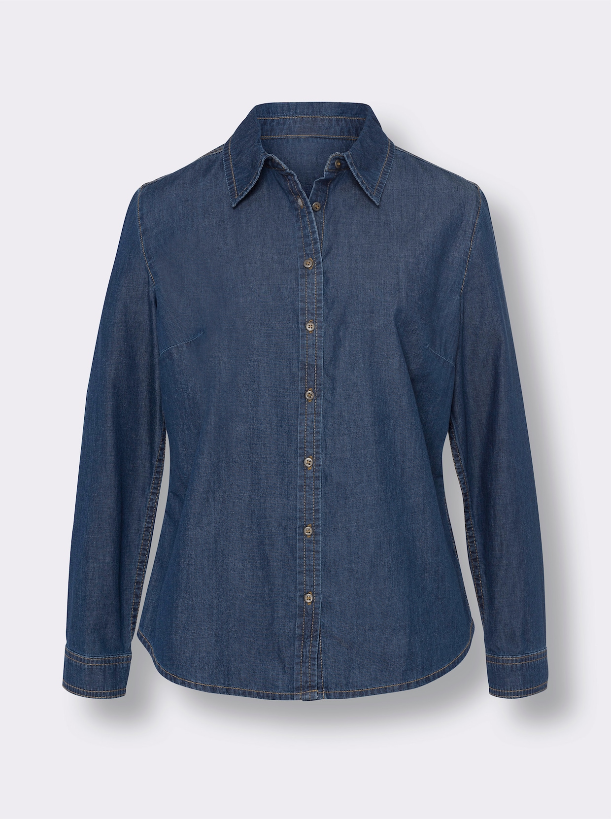 Jeansblouse - blue-stonewashed