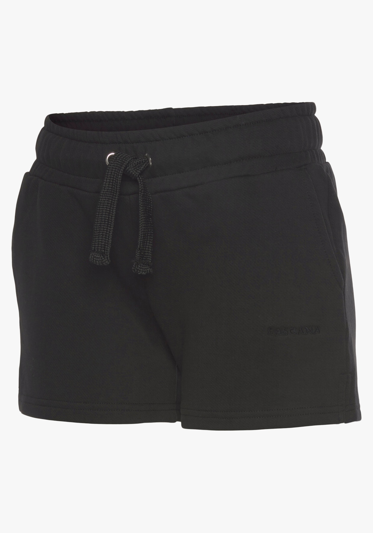 LASCANA Short en matière sweat - noir