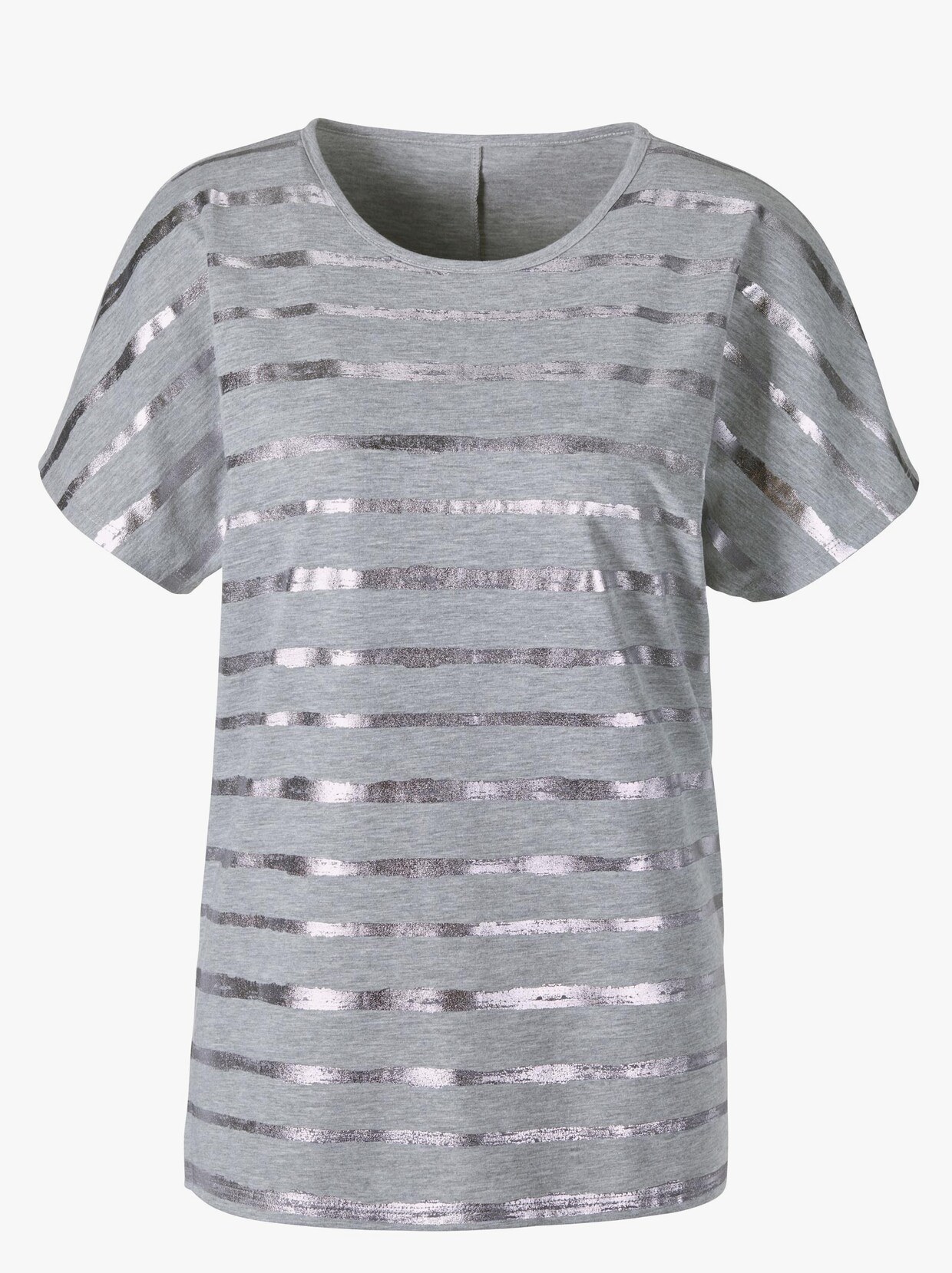 Tričko s okrúhlym výstrihom - sivá melírovaná