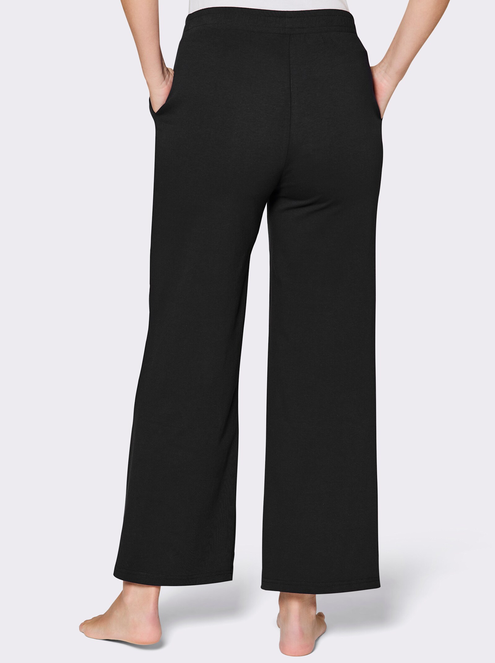 feel good Dehnbund-Hose mit weitem Bein - schwarz