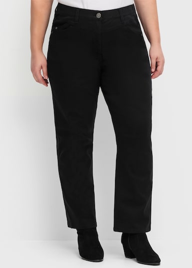 sheego Stretch-Hose mit Shaping-Einsatz - schwarz