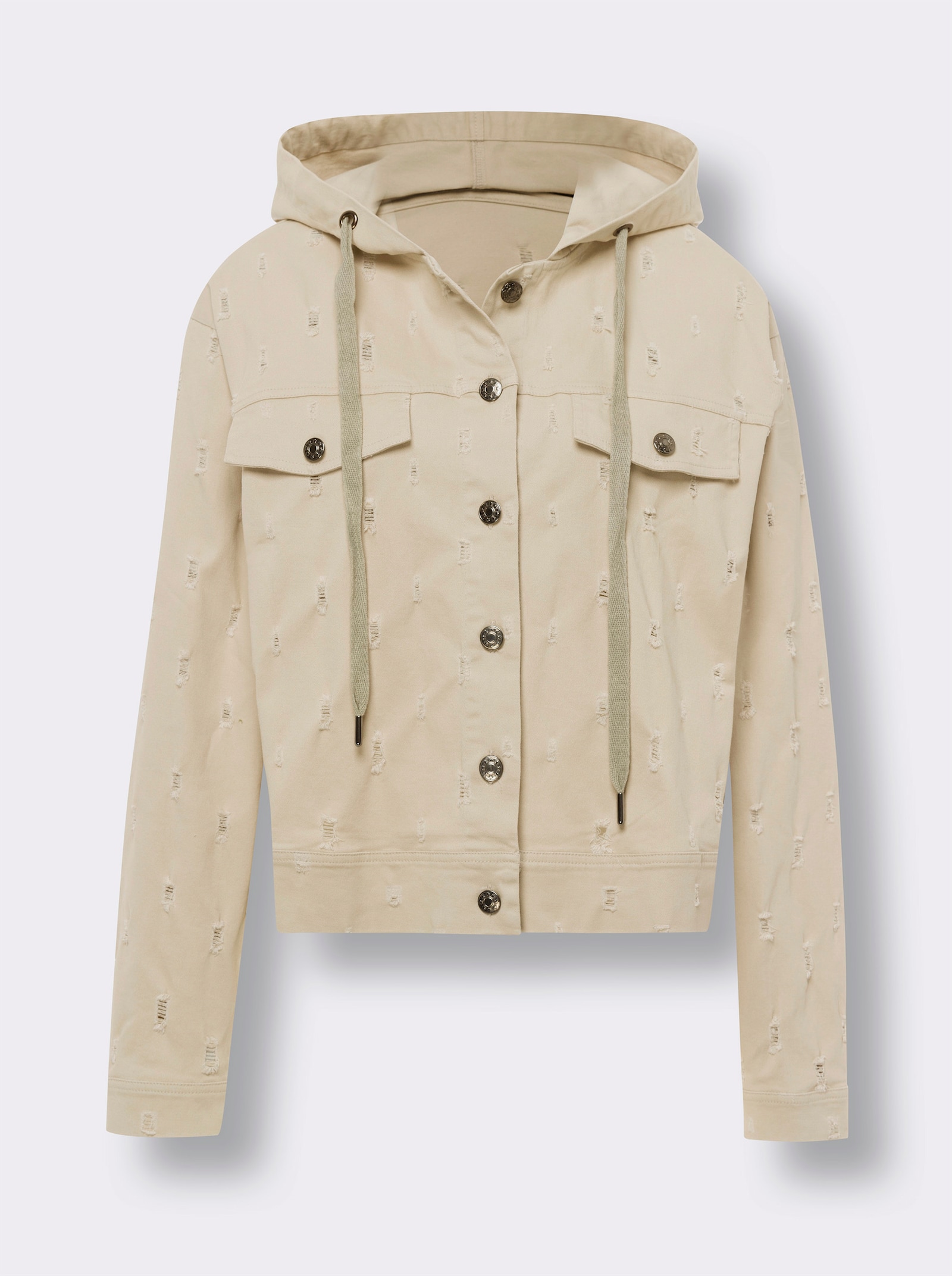 heine Vrijetijdsjack van twill - zand