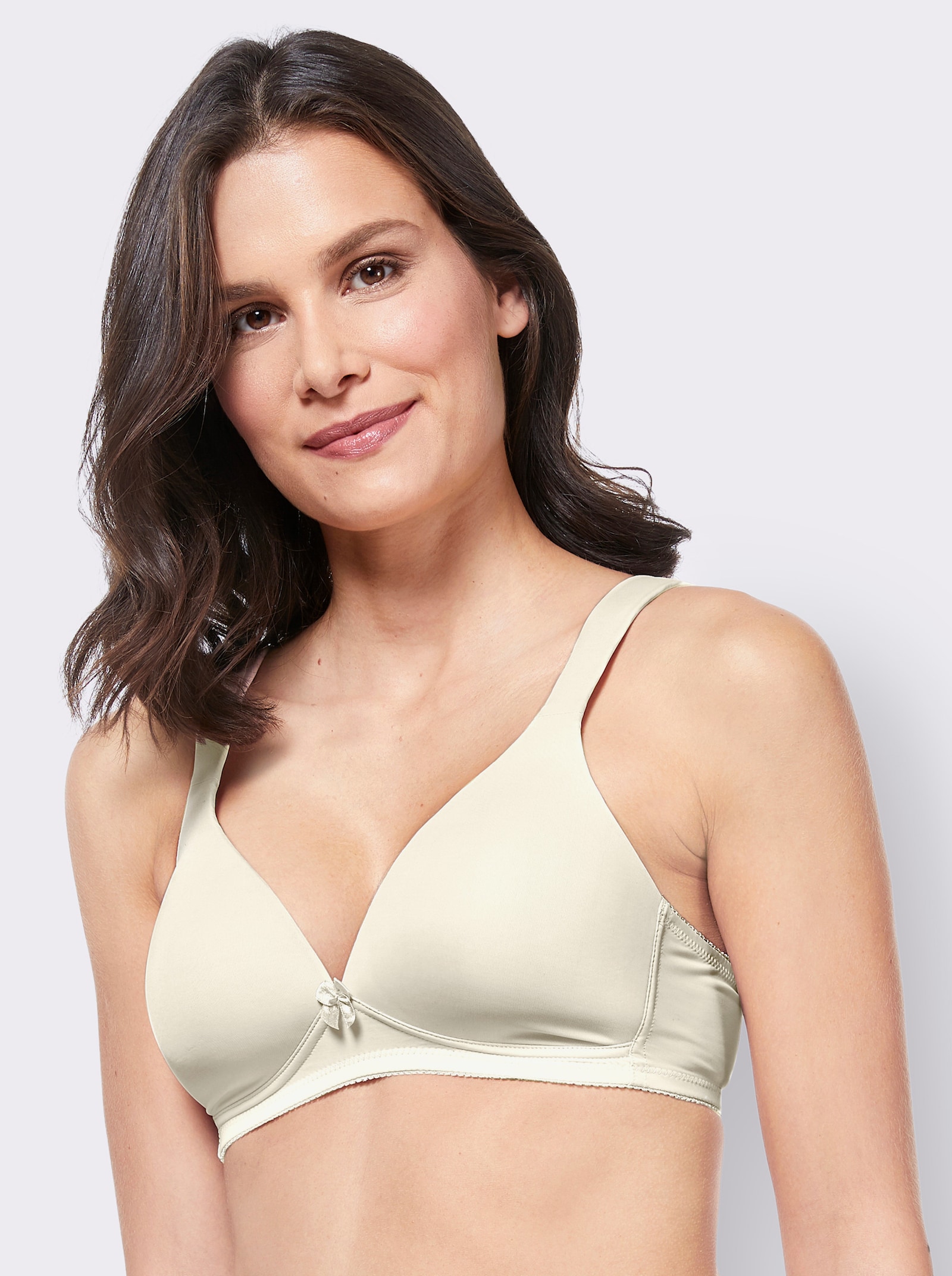 Naturana Soutien-gorge spécial T-shirt sans armatures avec bretelles confortables - couleur ivoire