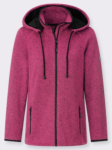 Fleecejacke - fuchsia-meliert