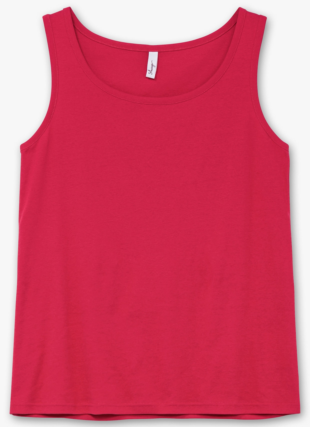 sheego Tanktop van ribmateriaal - magenta
