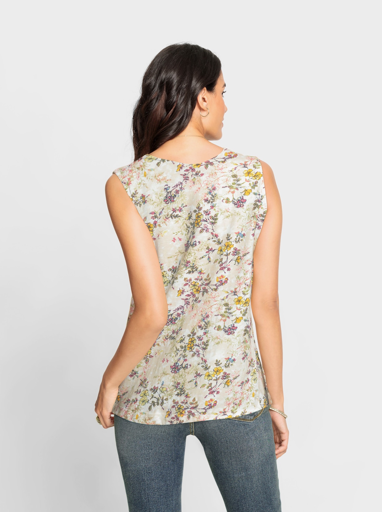 Shirttop - champagne geprint