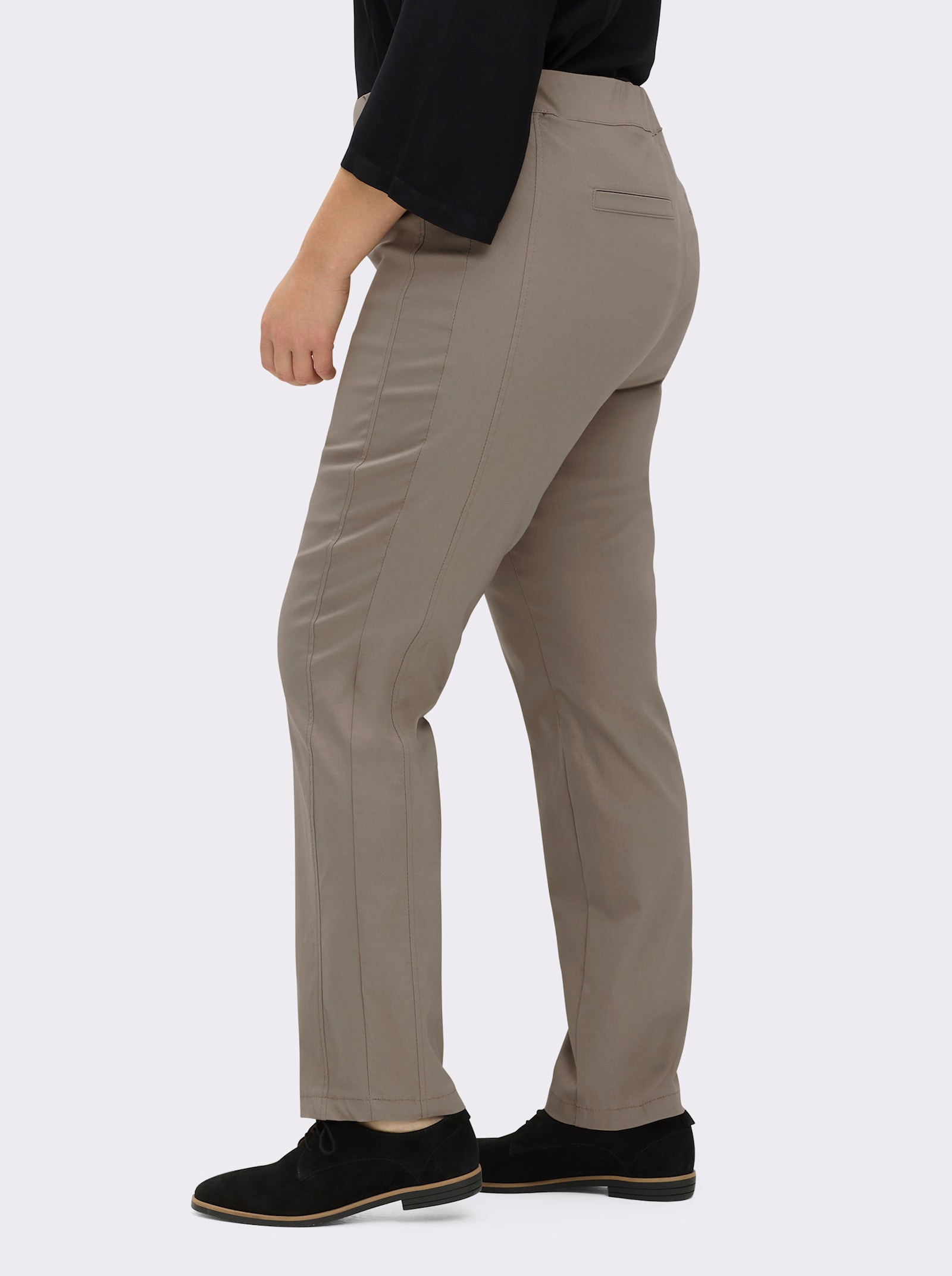 Stehmann Comfort line Hose mit Dehnbund, Viskose-Qualität - taupe