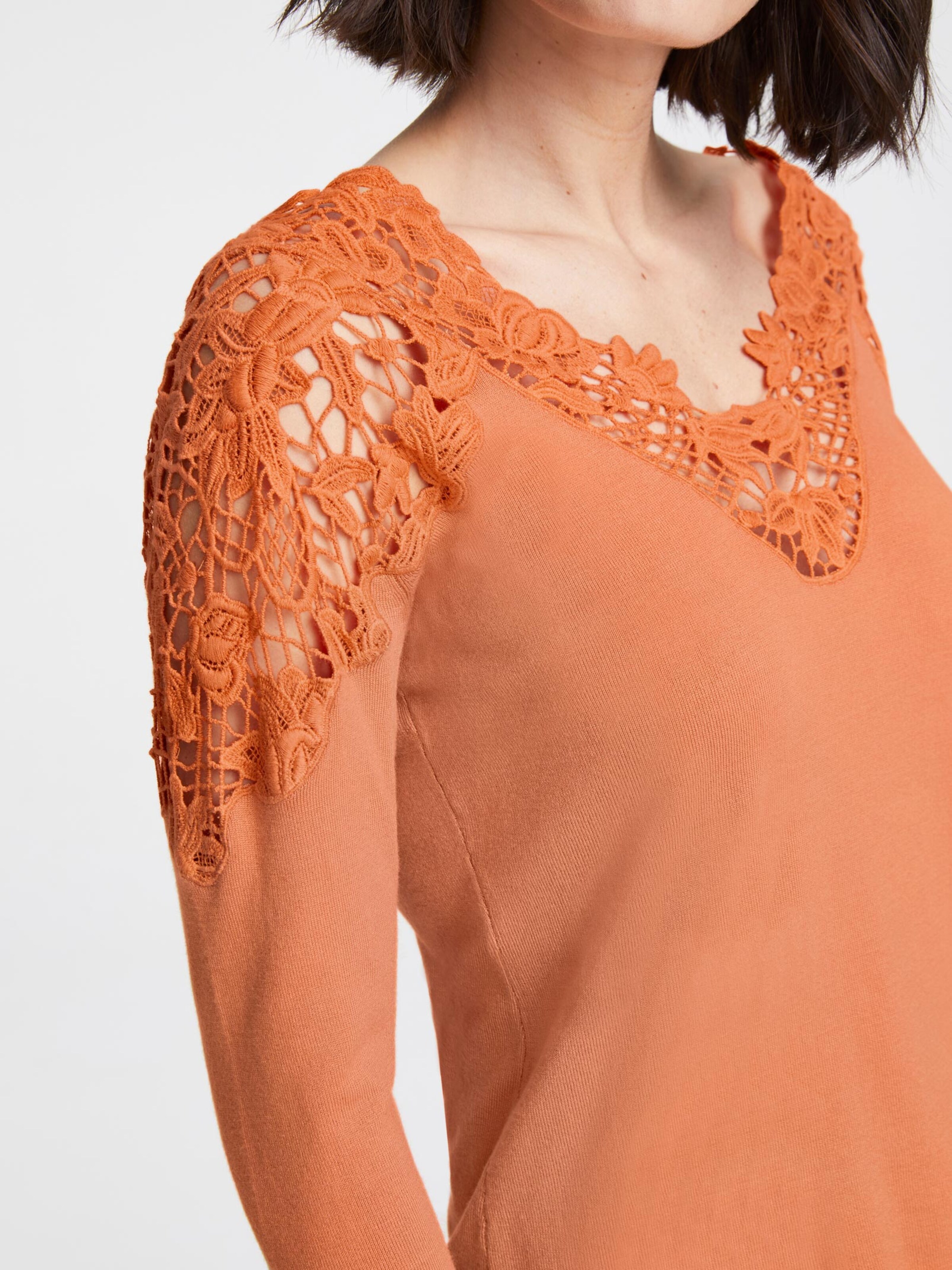 Damenmode Pullover Ashley Brooke Pullover in mandarin Damenmode Pullover Ashley Brooke Pullover in mandarin