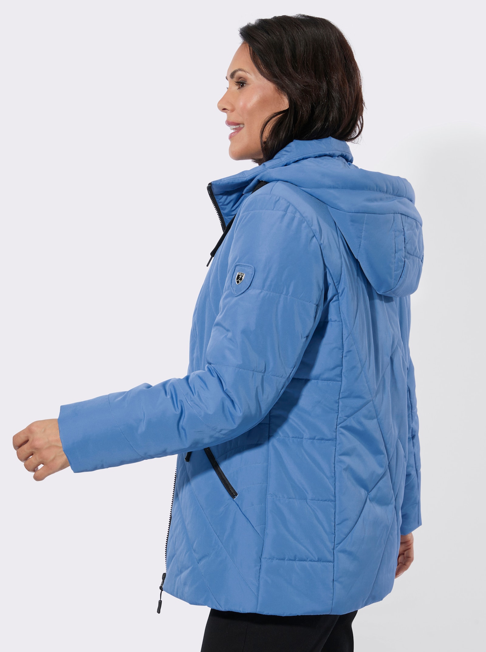 Steppjacke - mittelblau