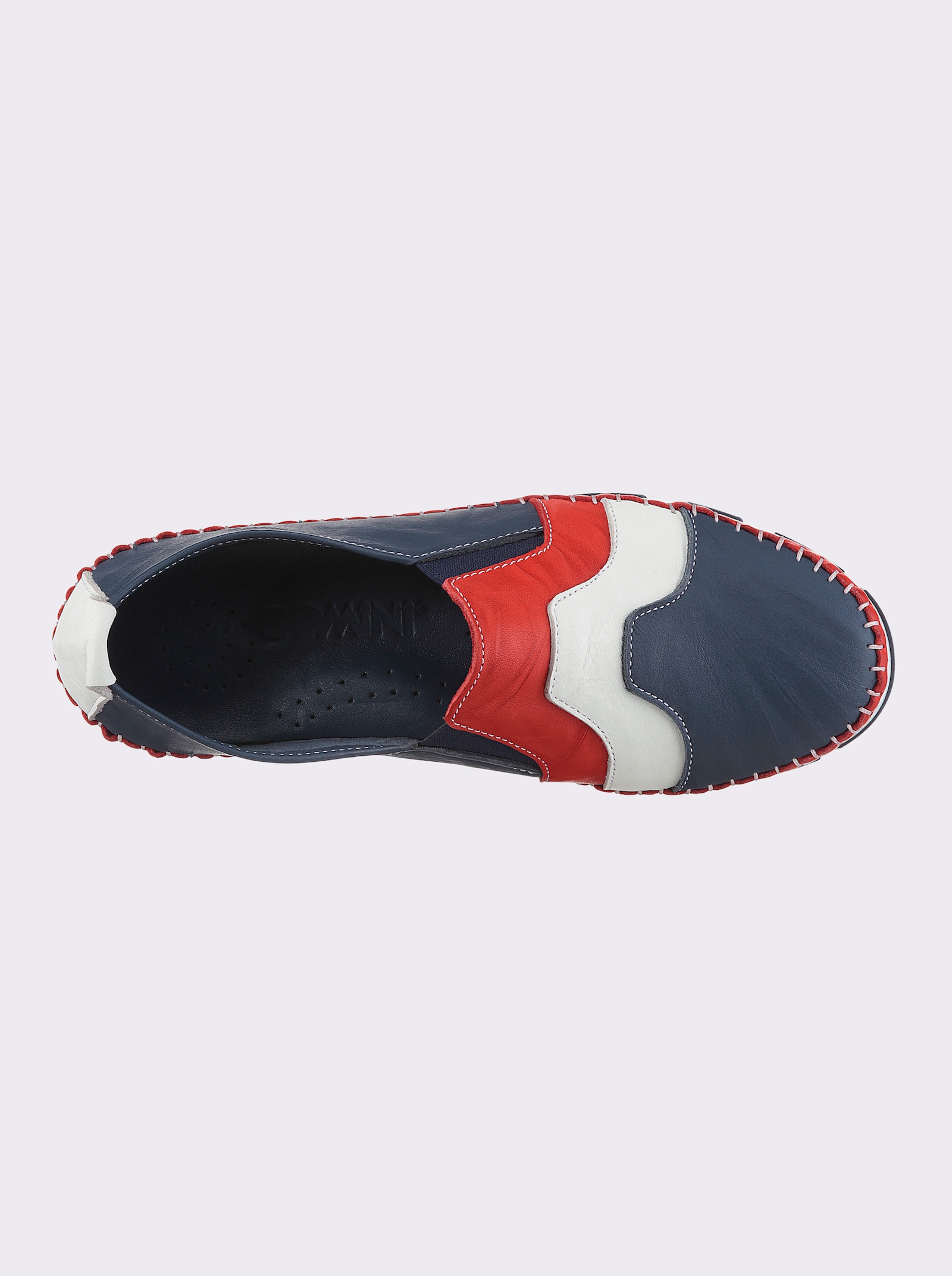Gemini Slipper von Gemini, aus Leder - jeansblau