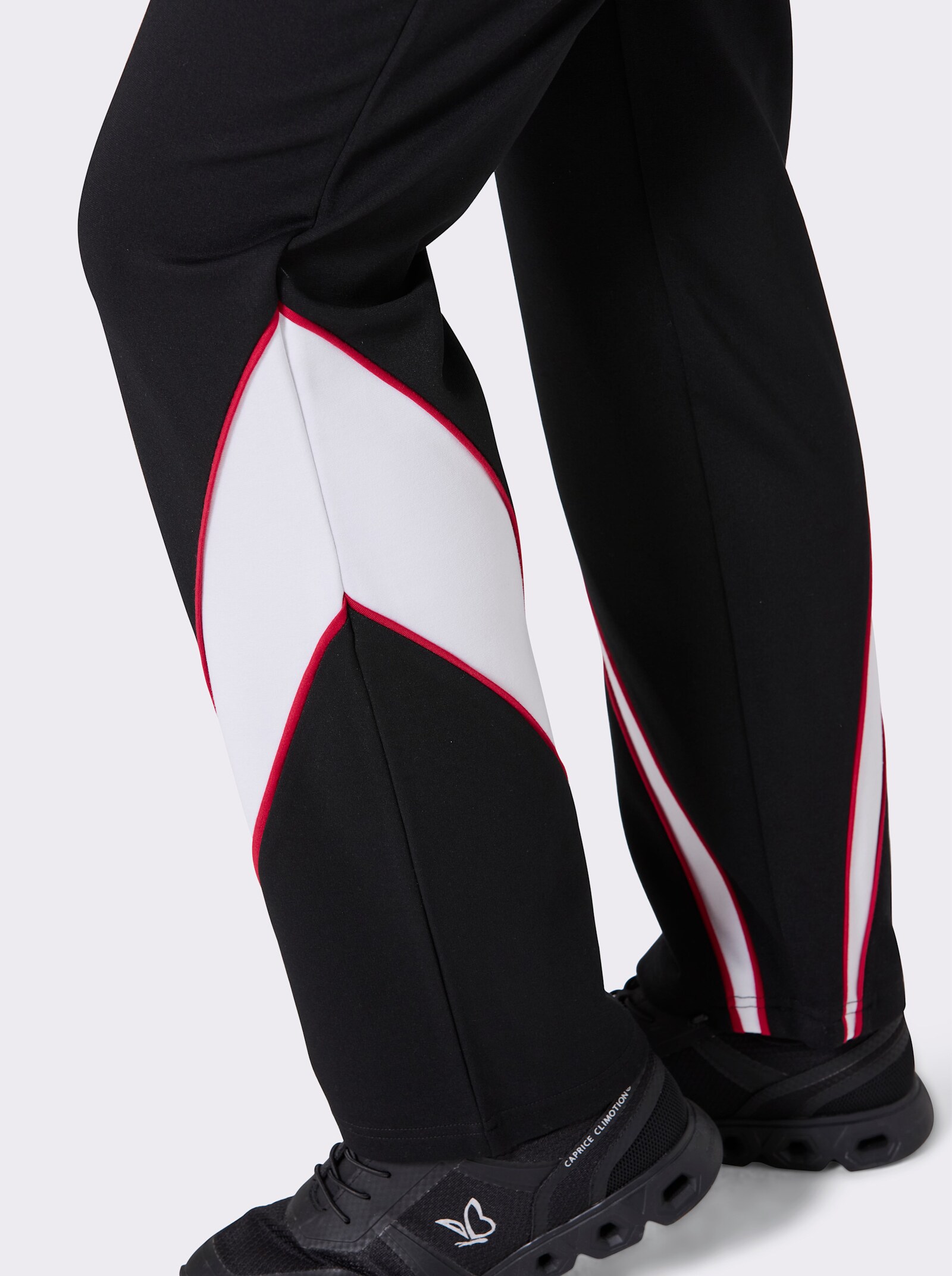 Catamaran Sports Sporthose mit seitlichen Taschen - schwarz-rot