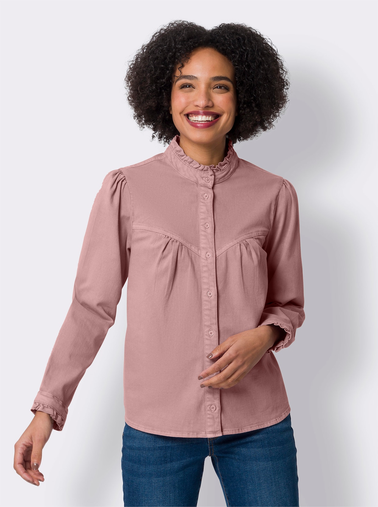 heine Jeansblouse - hortensia