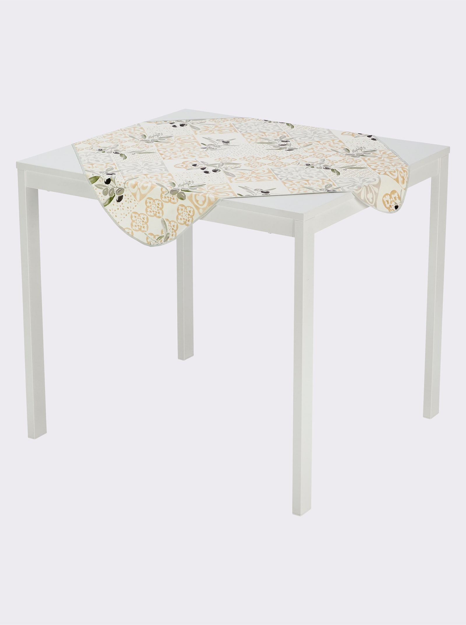 Tischdecke - beige-grau-bedruckt