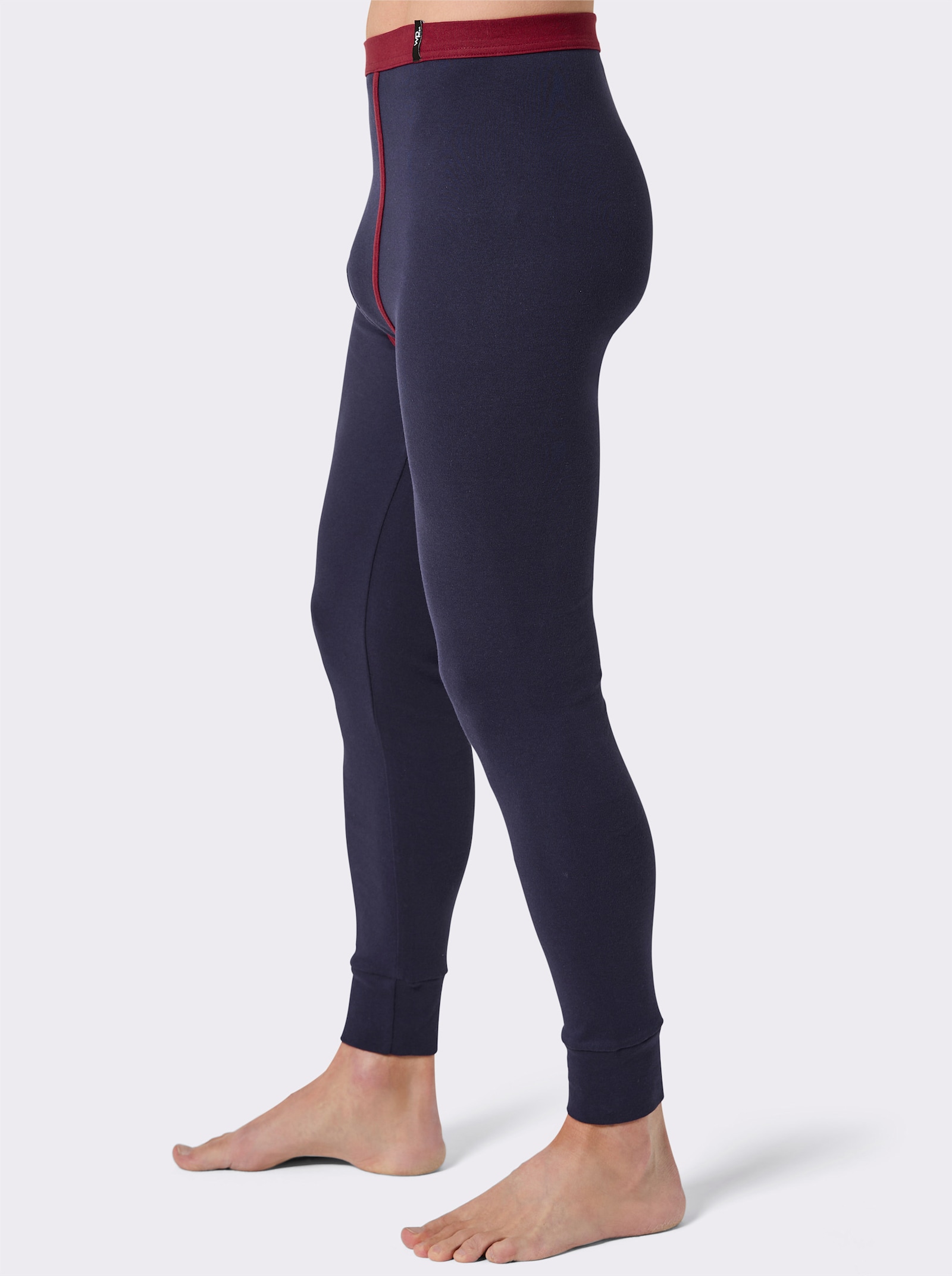 wäschepur men Hose lang - marine + dunkelrot