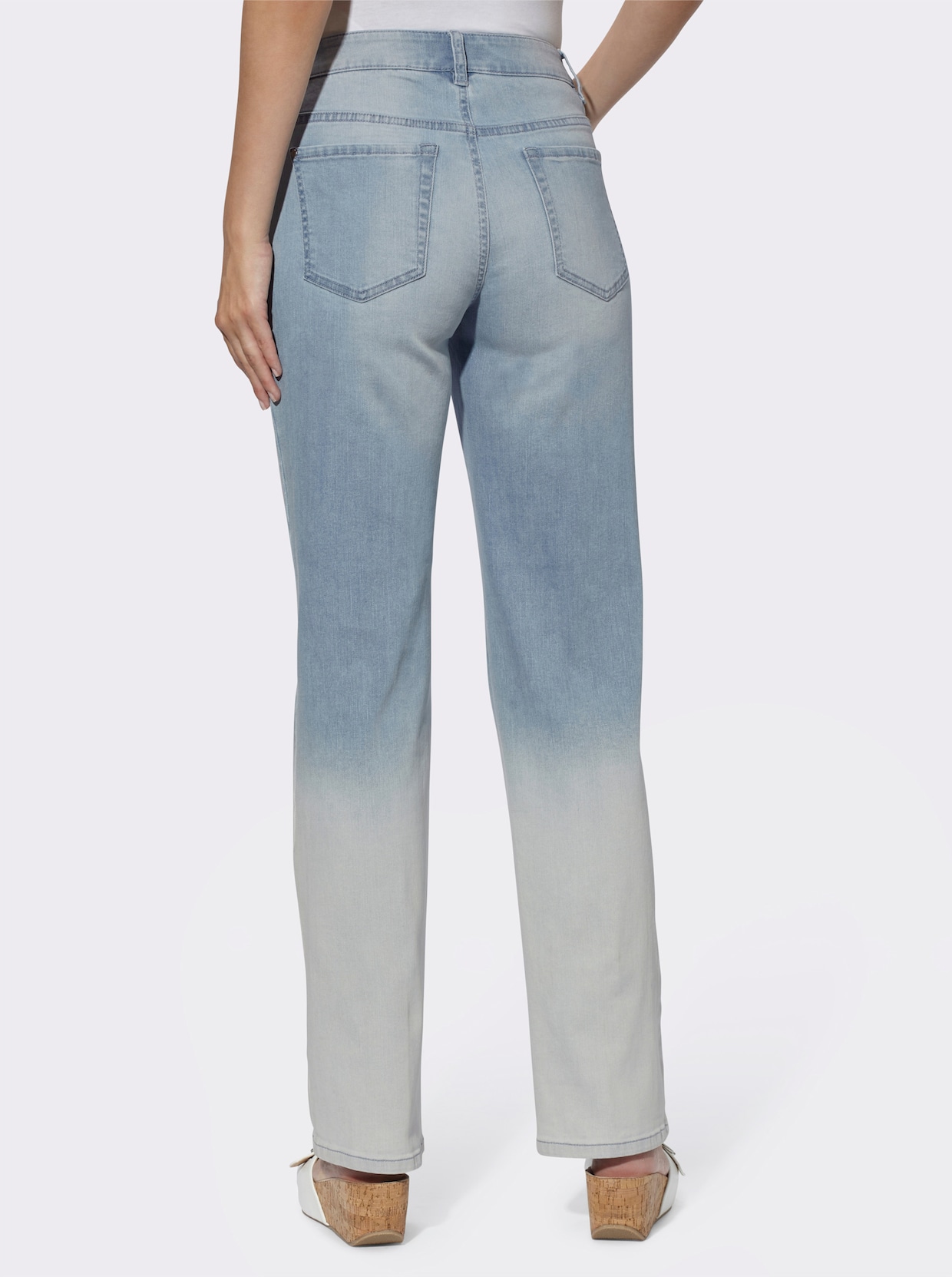 heine Jean à 5 poches - bleu blanchi
