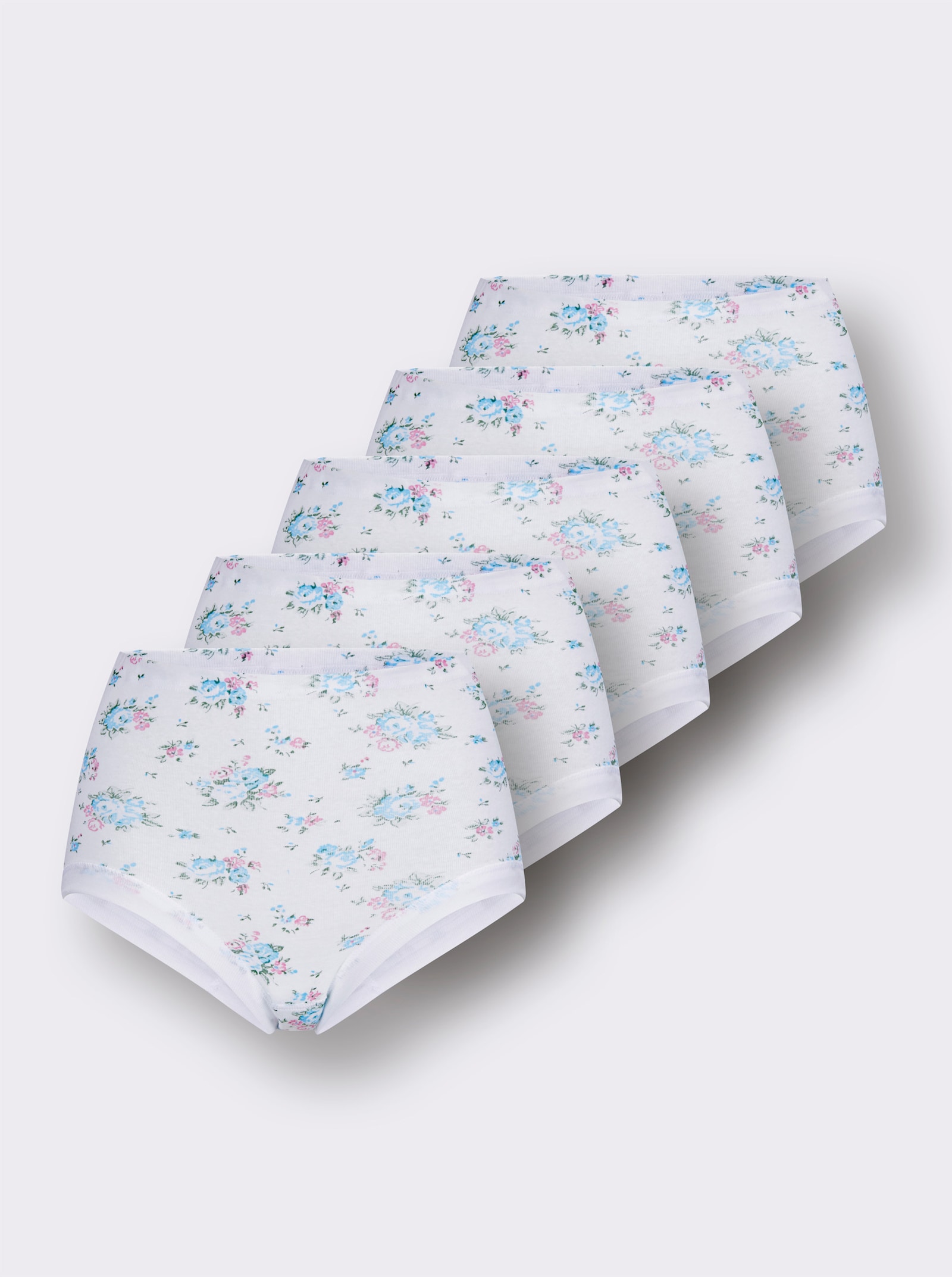 wäschepur Taillenslip mit auswechselbarem Gummi - weiß-bedruckt