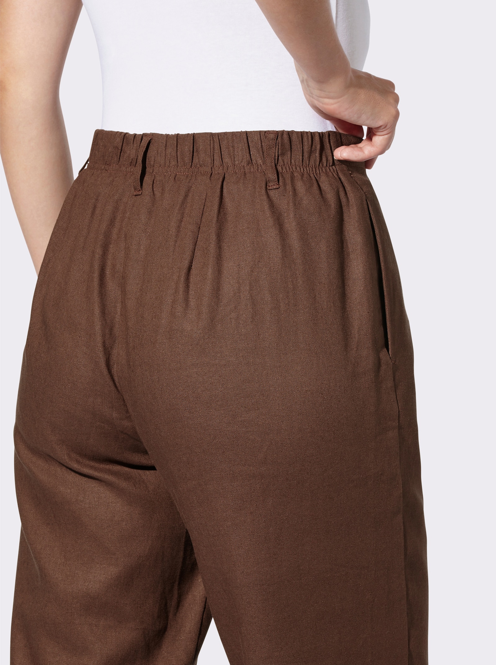 heine 7/8-Hose mit Gummizug hinten - schoko