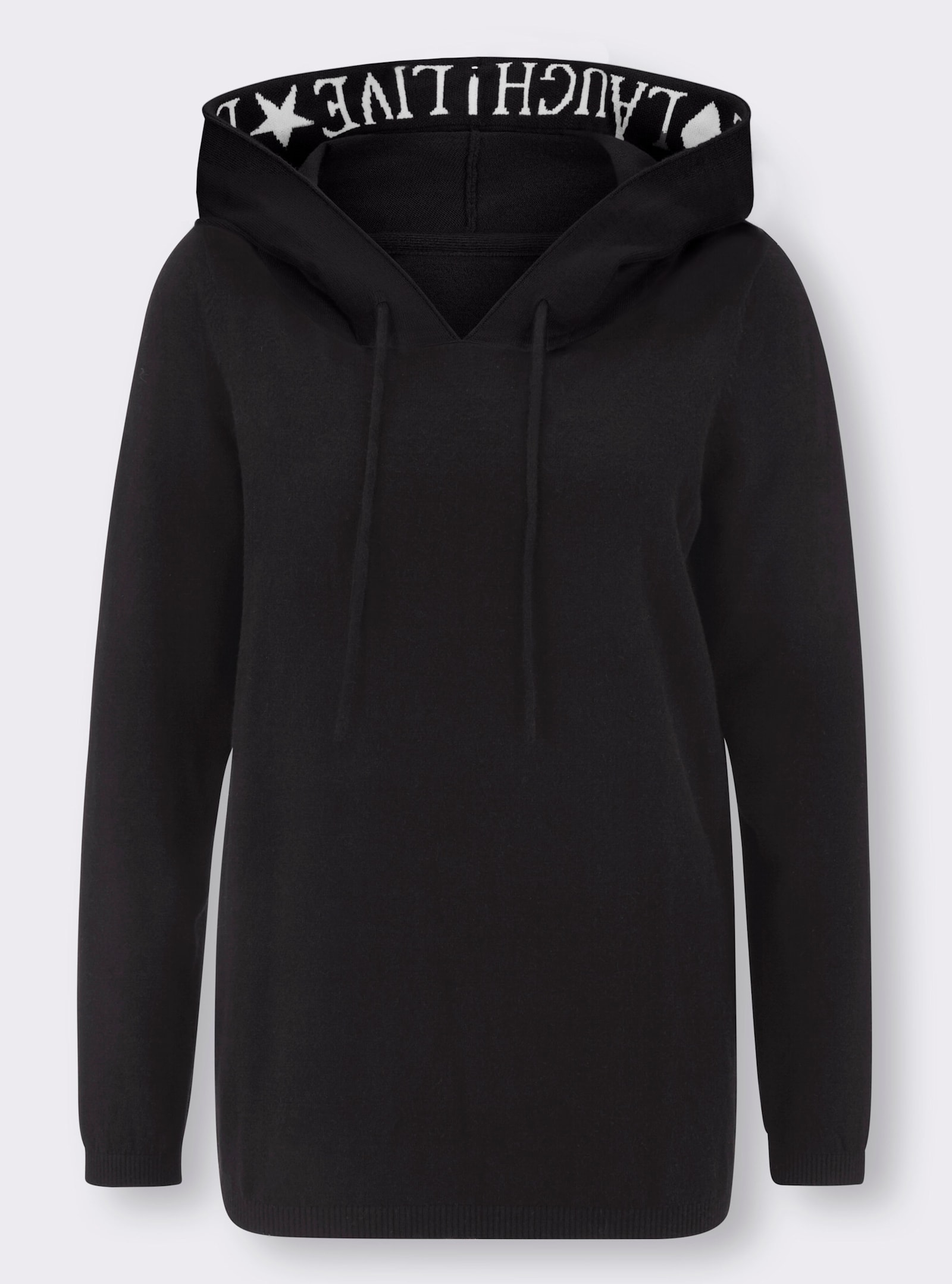 heine Pull à capuche avec inscription - noir