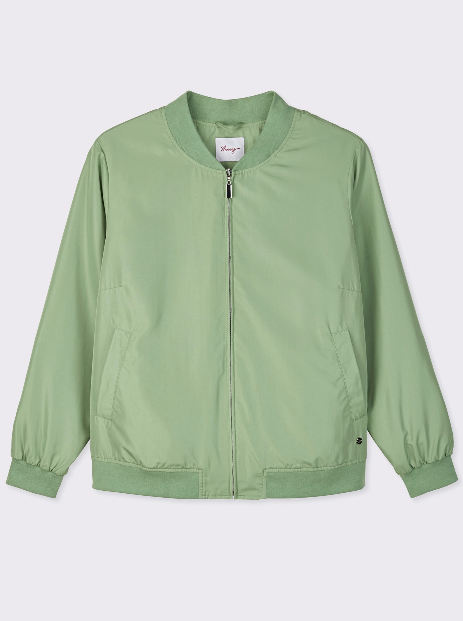 sheego Blouson met subtiele glans - eucalyptus