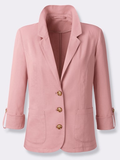 Blazer mit Knöpfen in Horn-Optik - rosenquarz