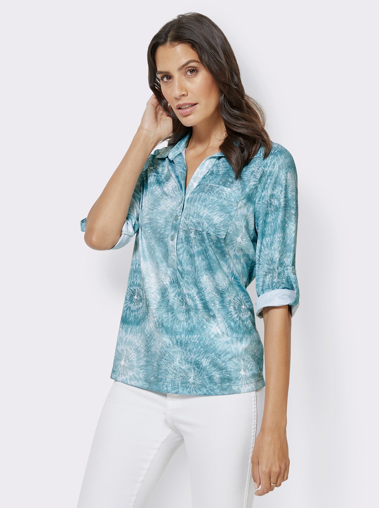 Poloshirt - jade-bedruckt