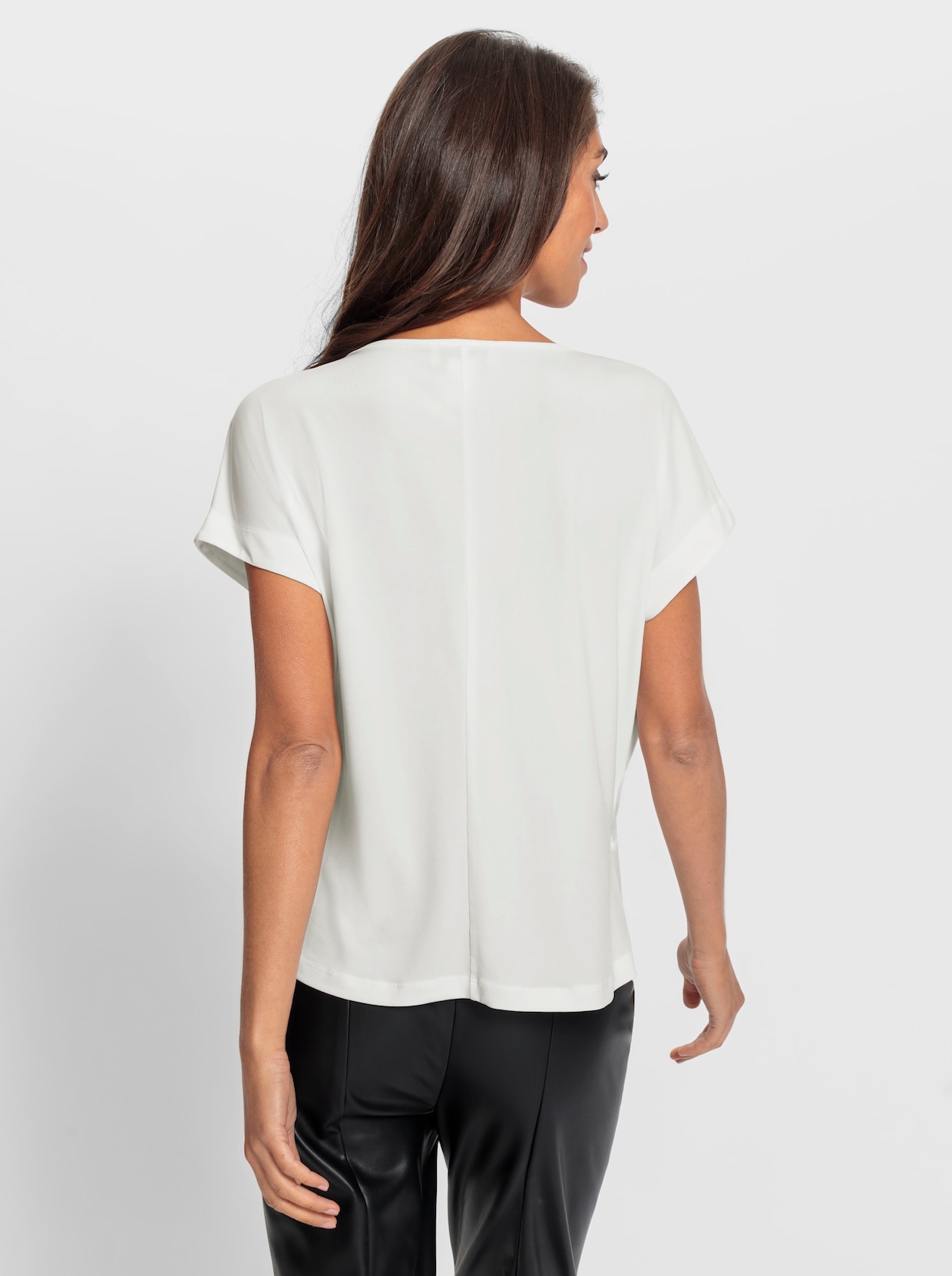 heine T-shirt cache-cœur - couleur ivoire
