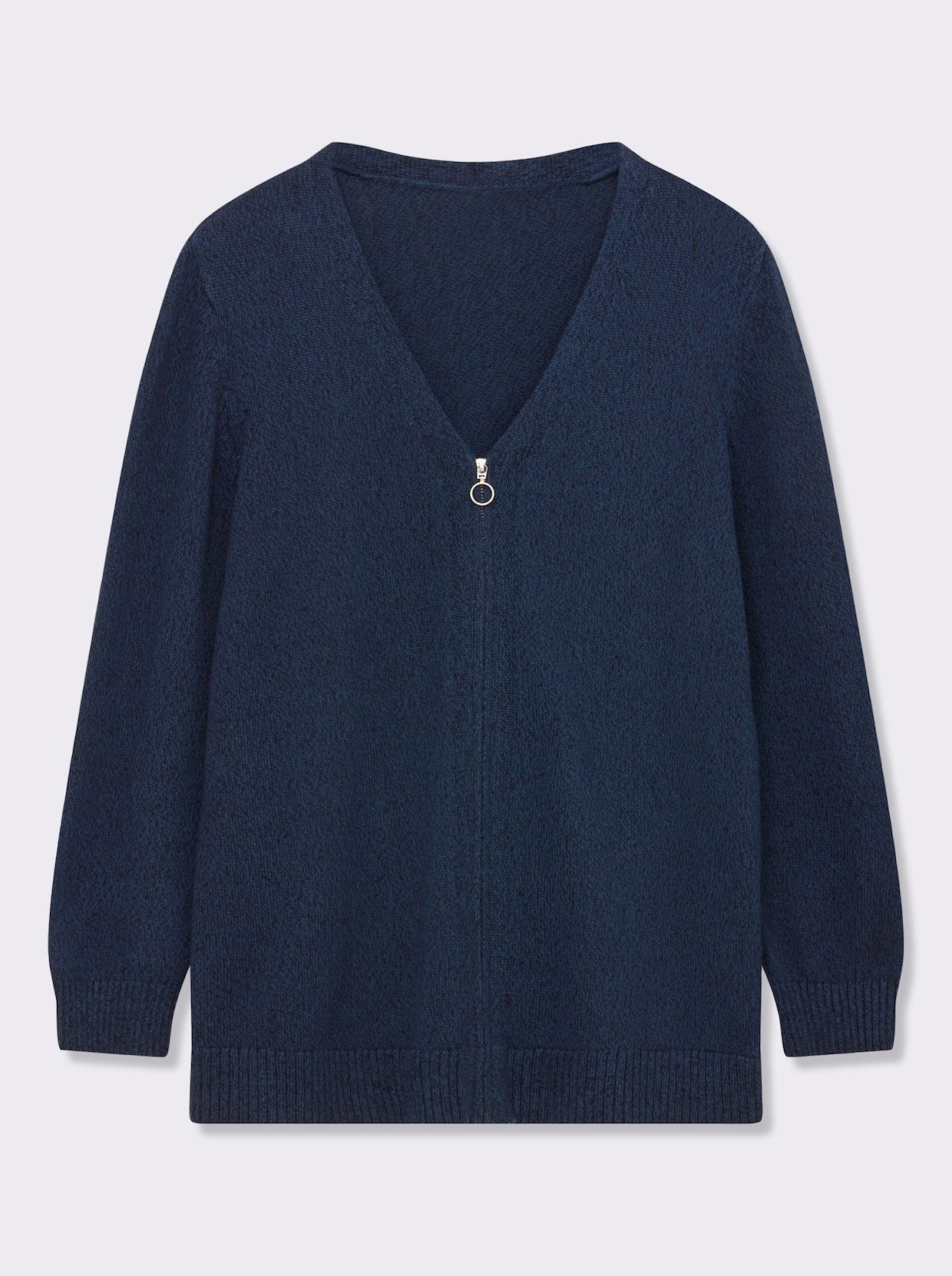 sheego Strickjacke - dark blue-meliert