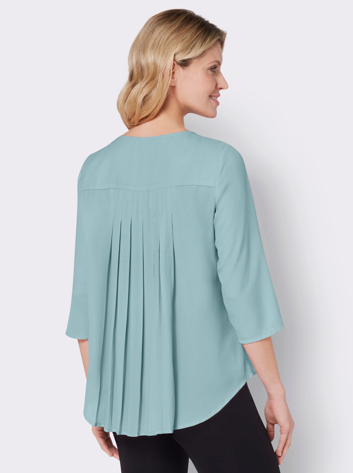 Plisserad blus - mint