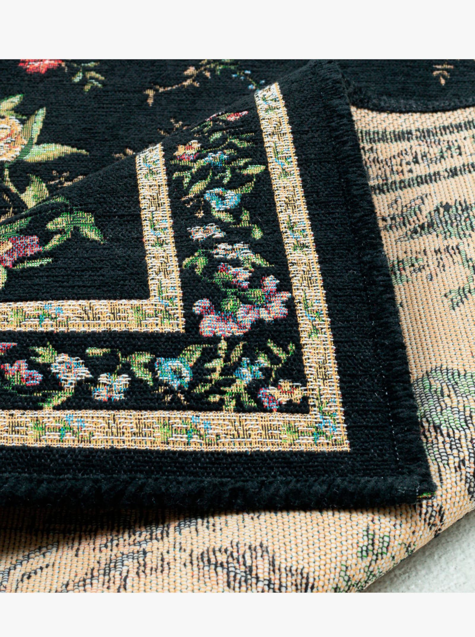 Theko Teppich - schwarz