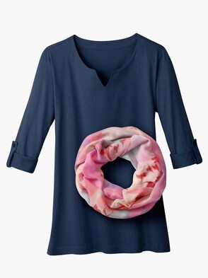 Shirt + Schal - marine