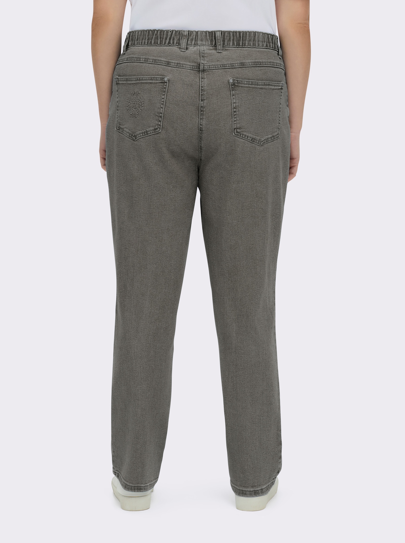 5-Pocket-Jeans mit innenliegendem Dehnbund - grey-denim