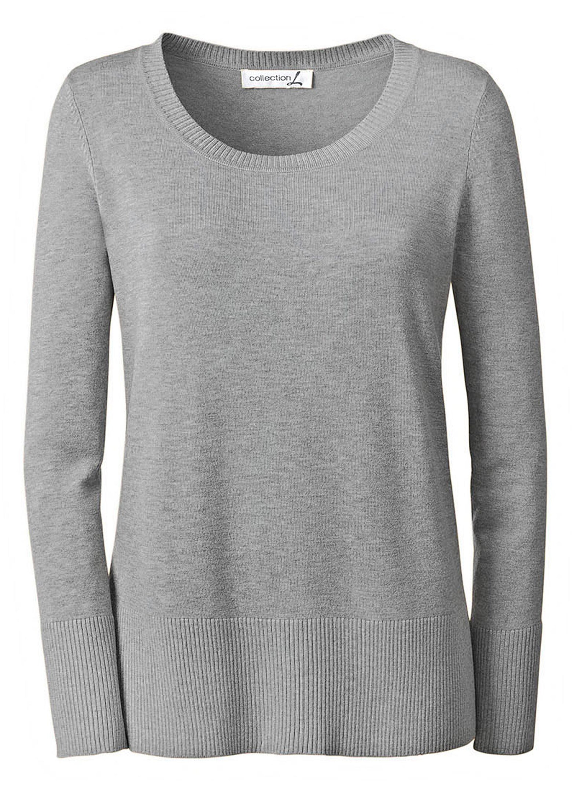 pullover grau rundhals