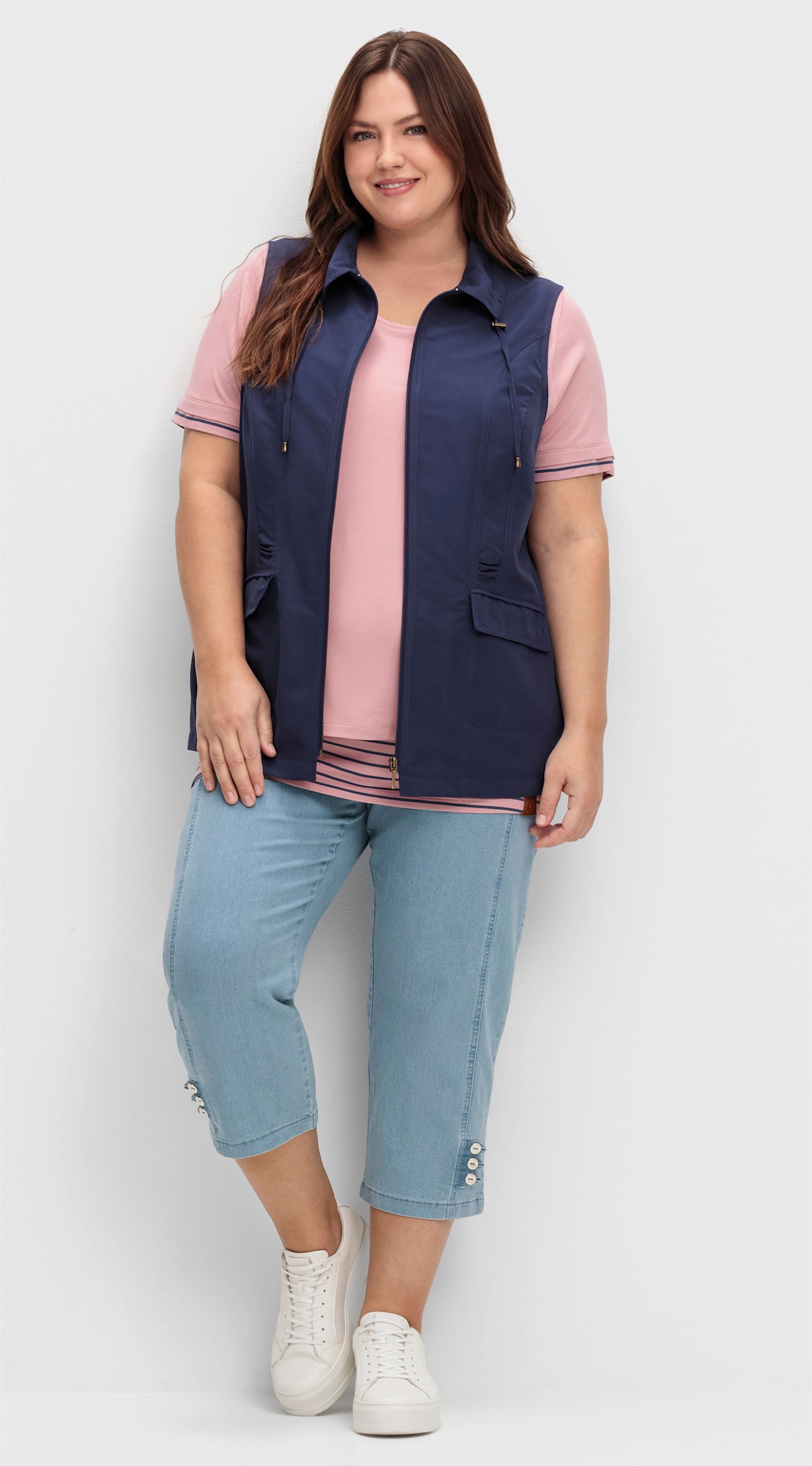 Longweste aus Microfaser - marine