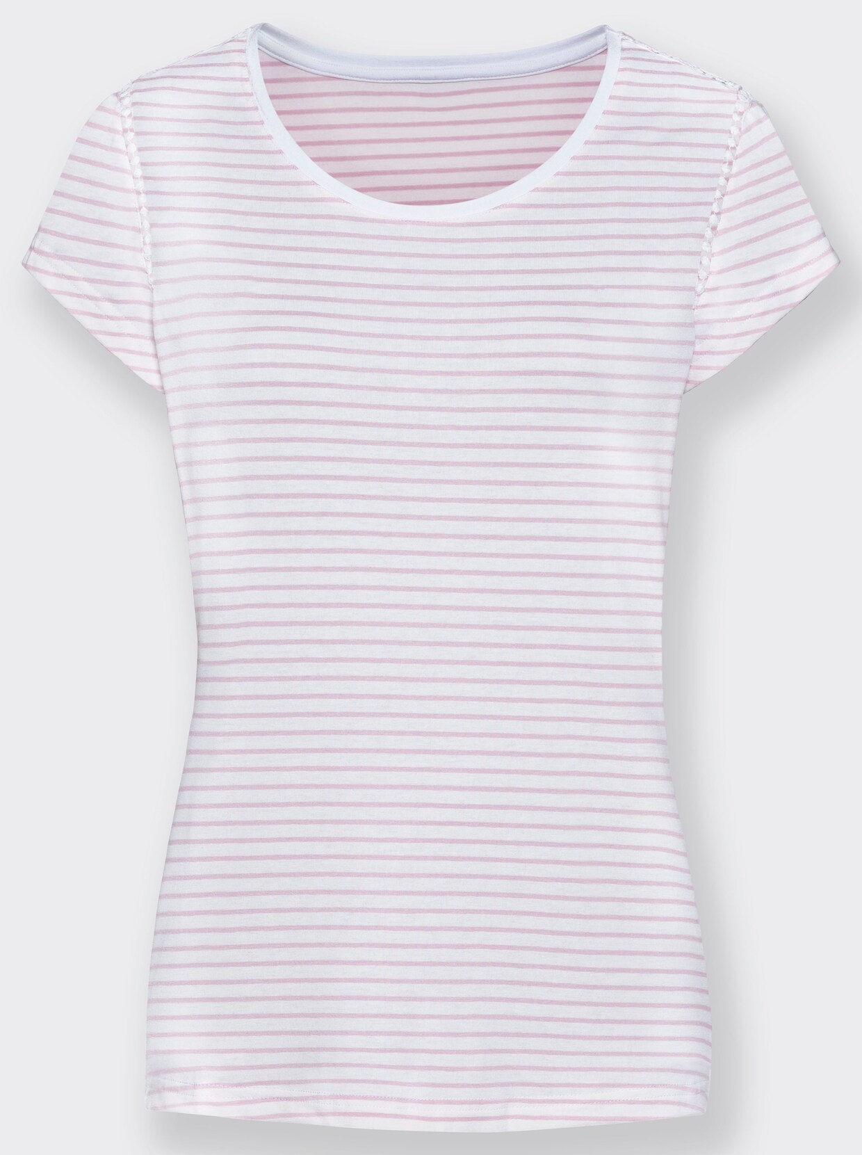 Streifenshirt - rosé-gestreift