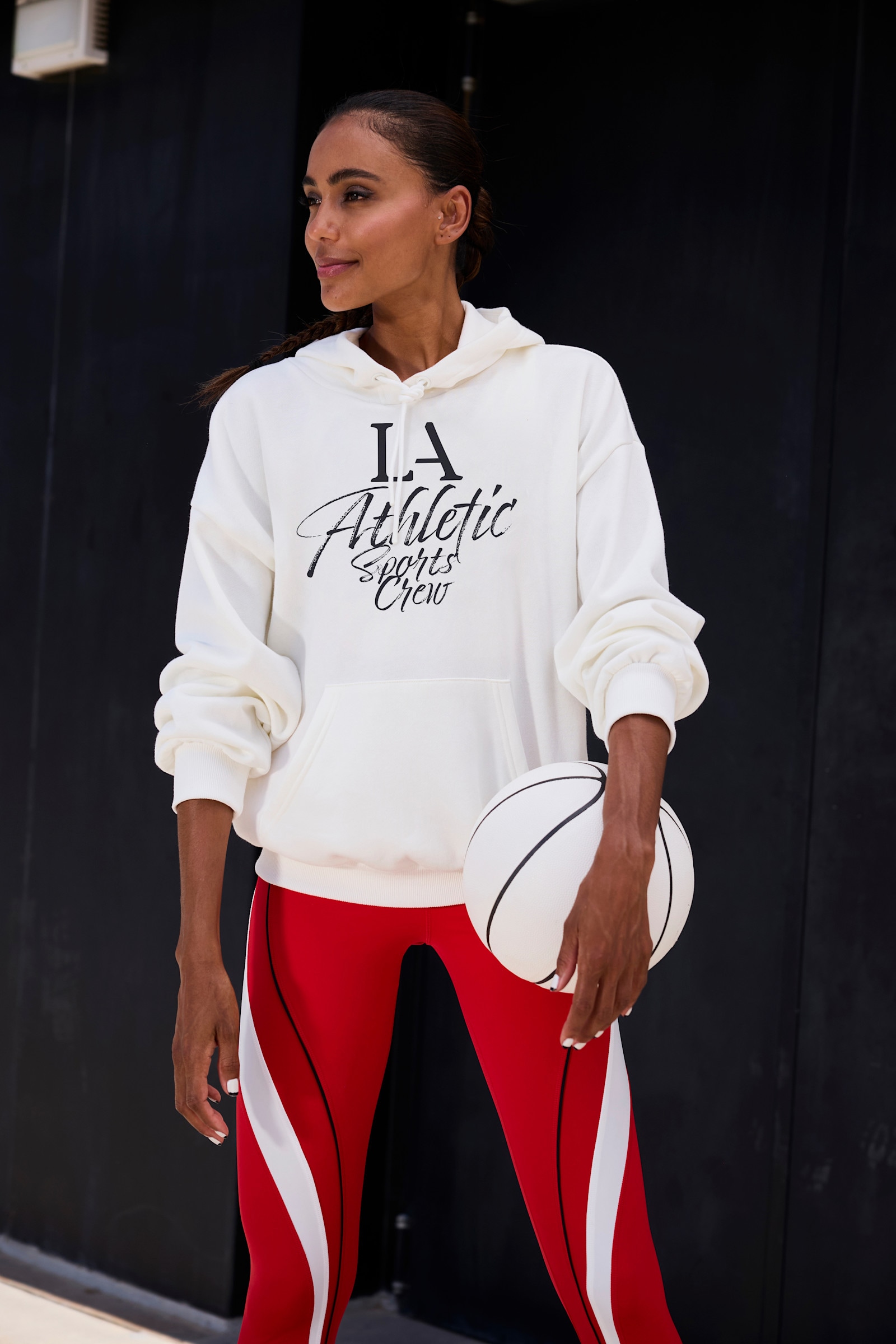 LASCANA ACTIVE Kapuzenpullover - weiß