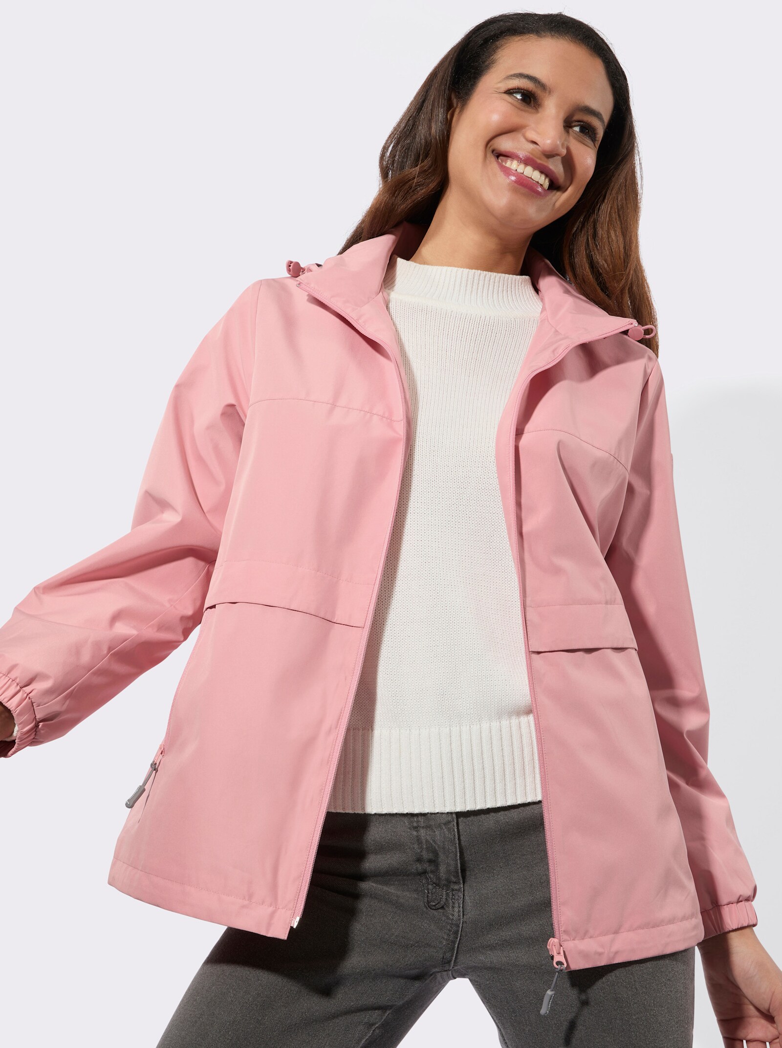 Outdoorjacke für die Übergangszeit - rosenquarz