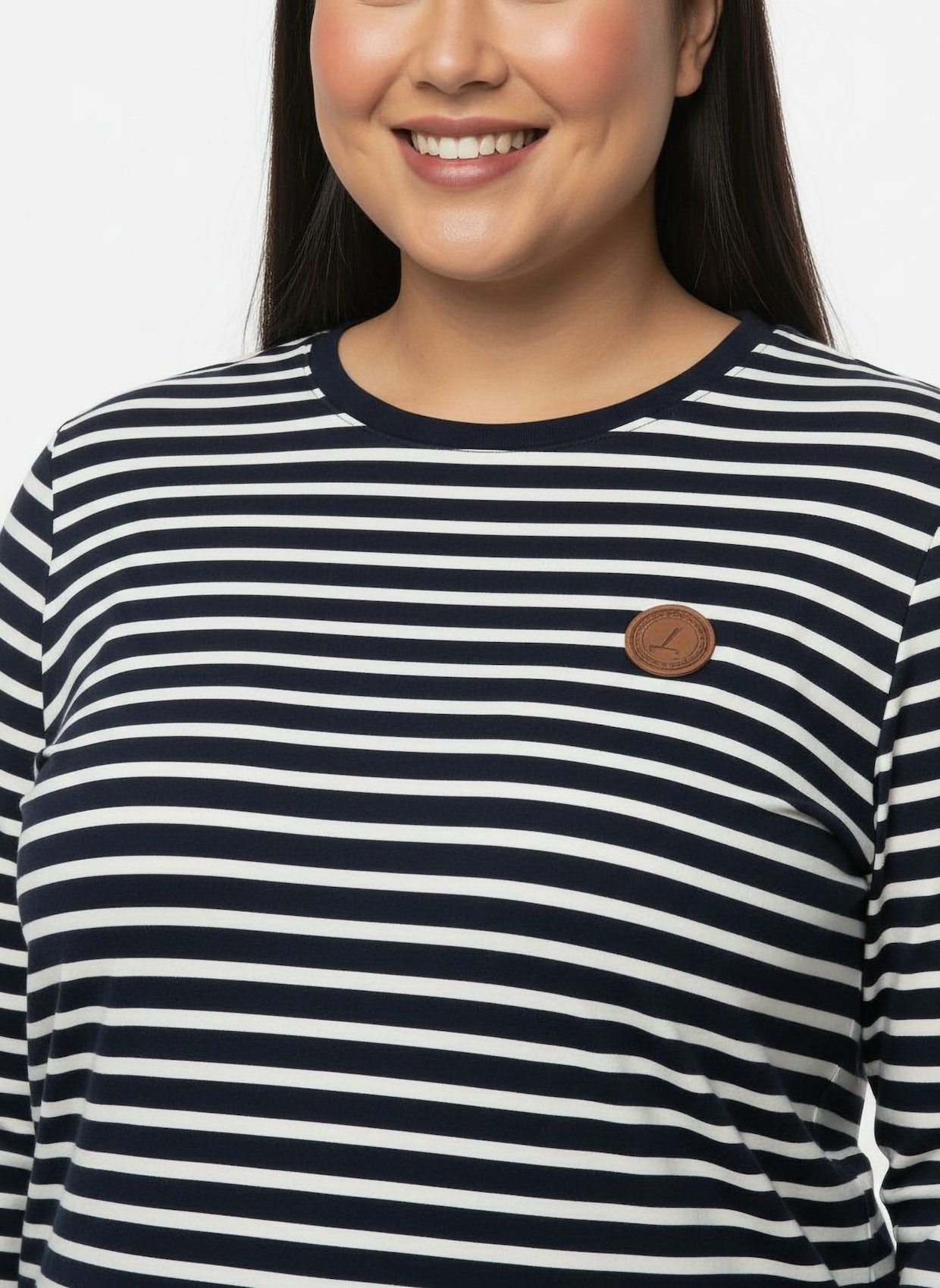 Shirt im Ringelmuster - marine-weiß-geringelt