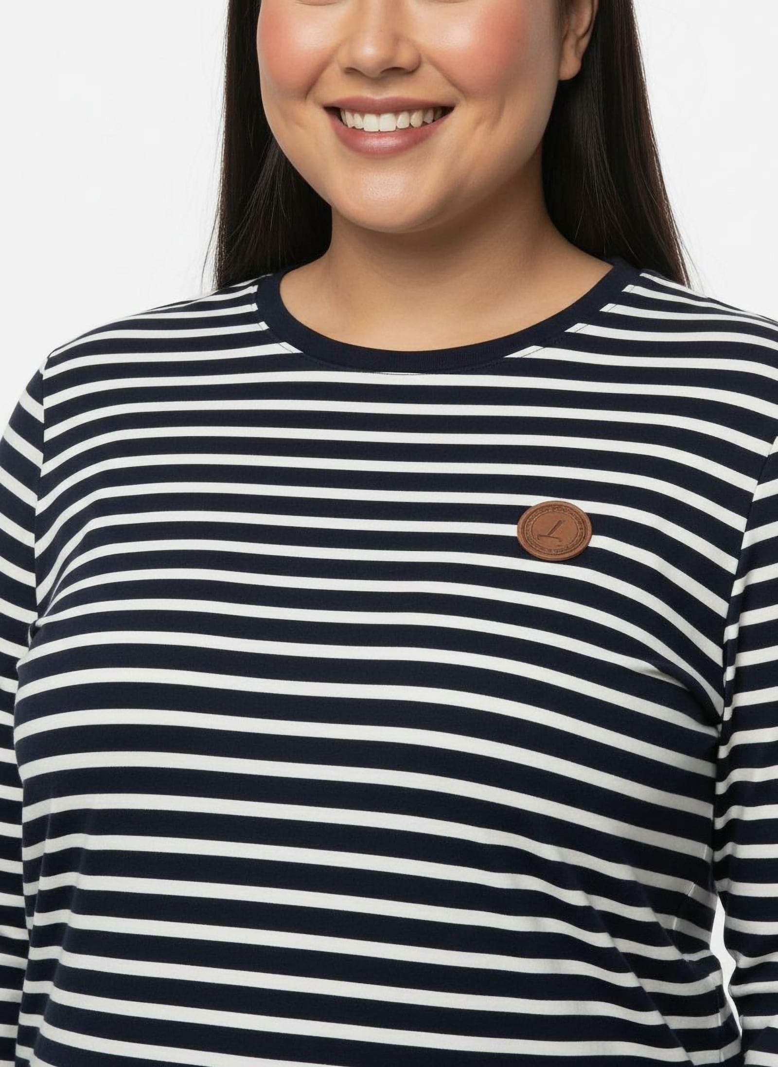 Shirt im Ringelmuster - marine-weiß-geringelt