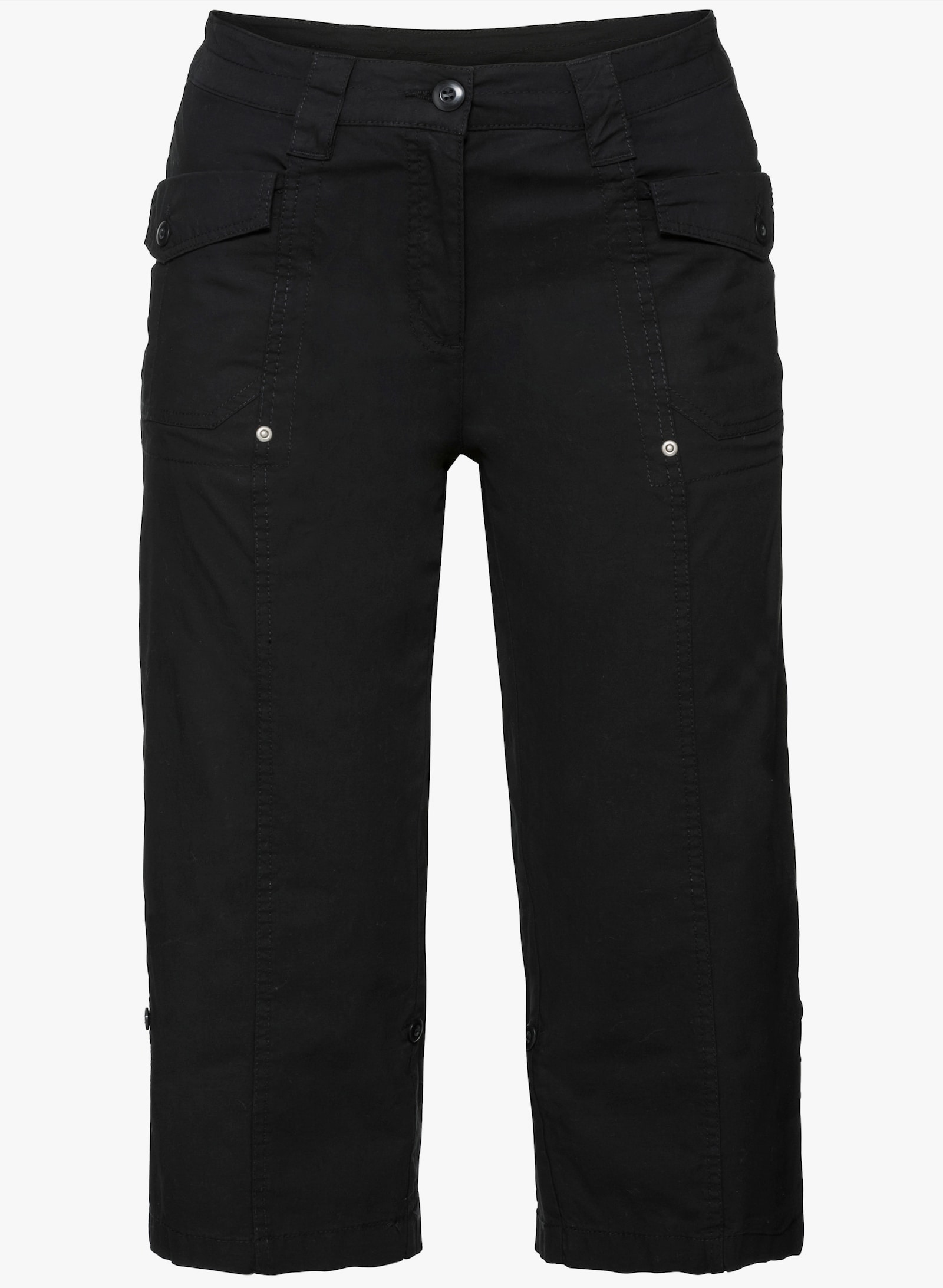 sheego Oprolbare 3/4-broek - zwart