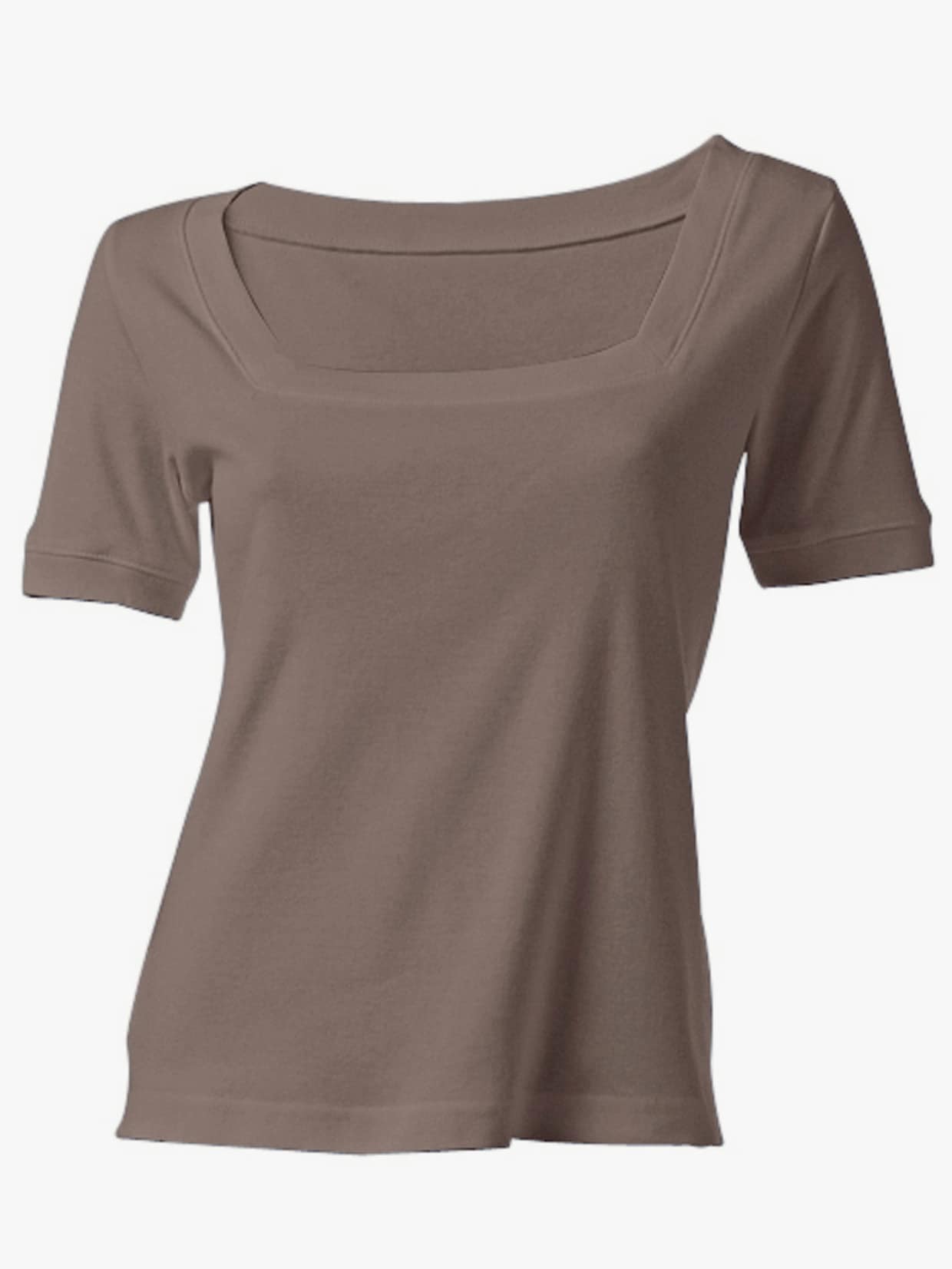 heine T-shirt à encolure carrée - taupe