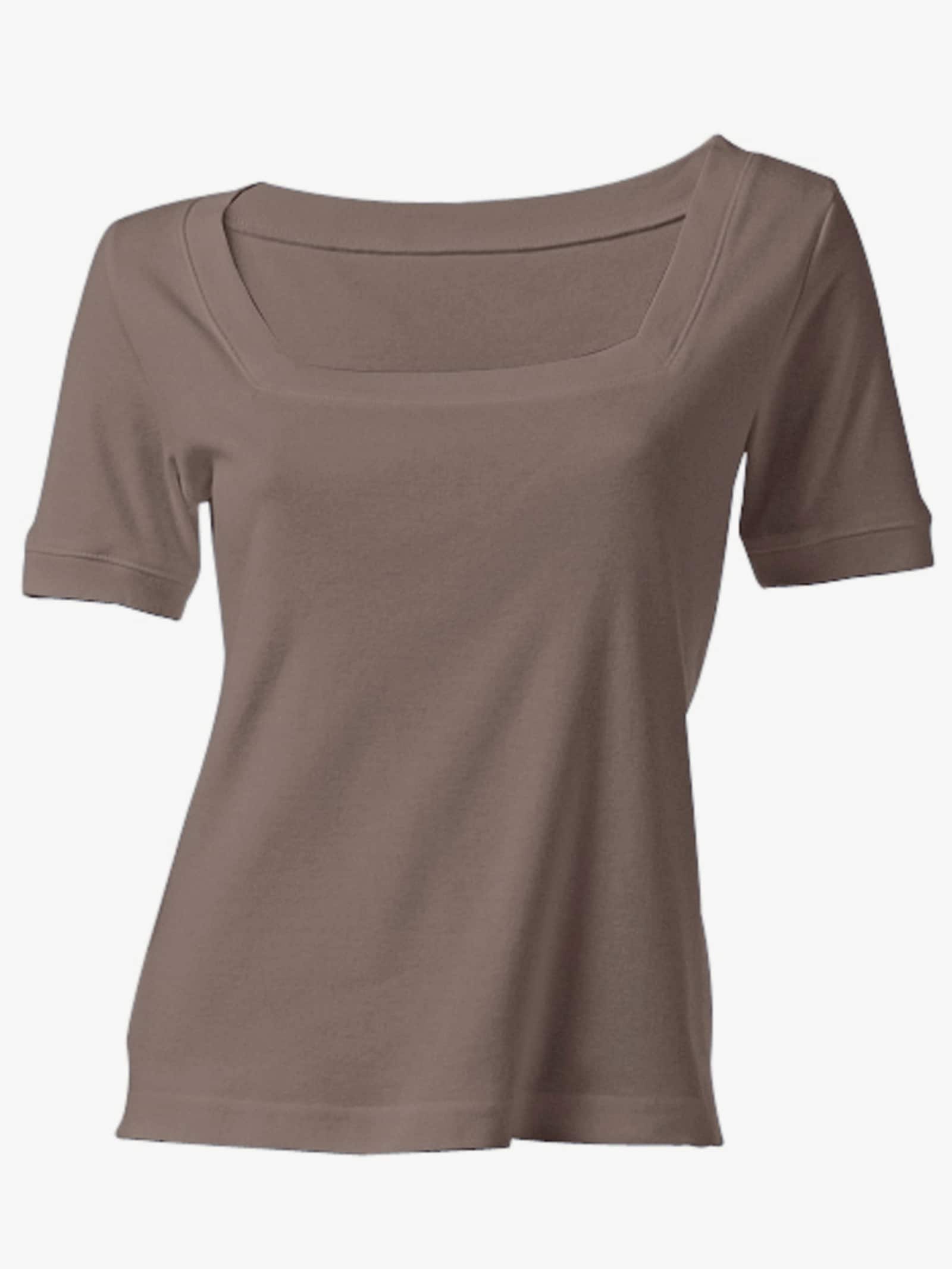 heine Shirt aus Rippenware - taupe