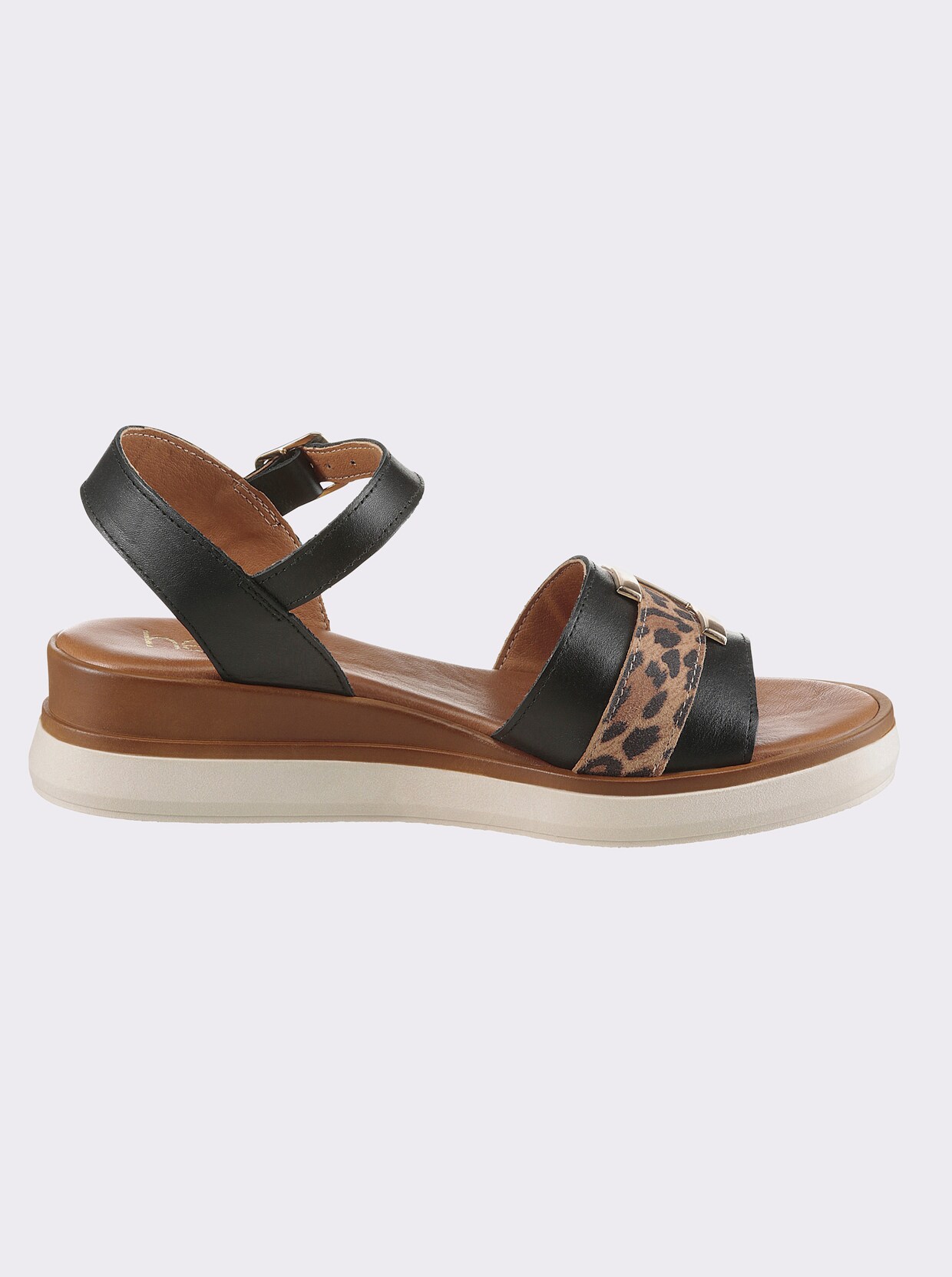 heine Sandalette - schwarz-leofarben