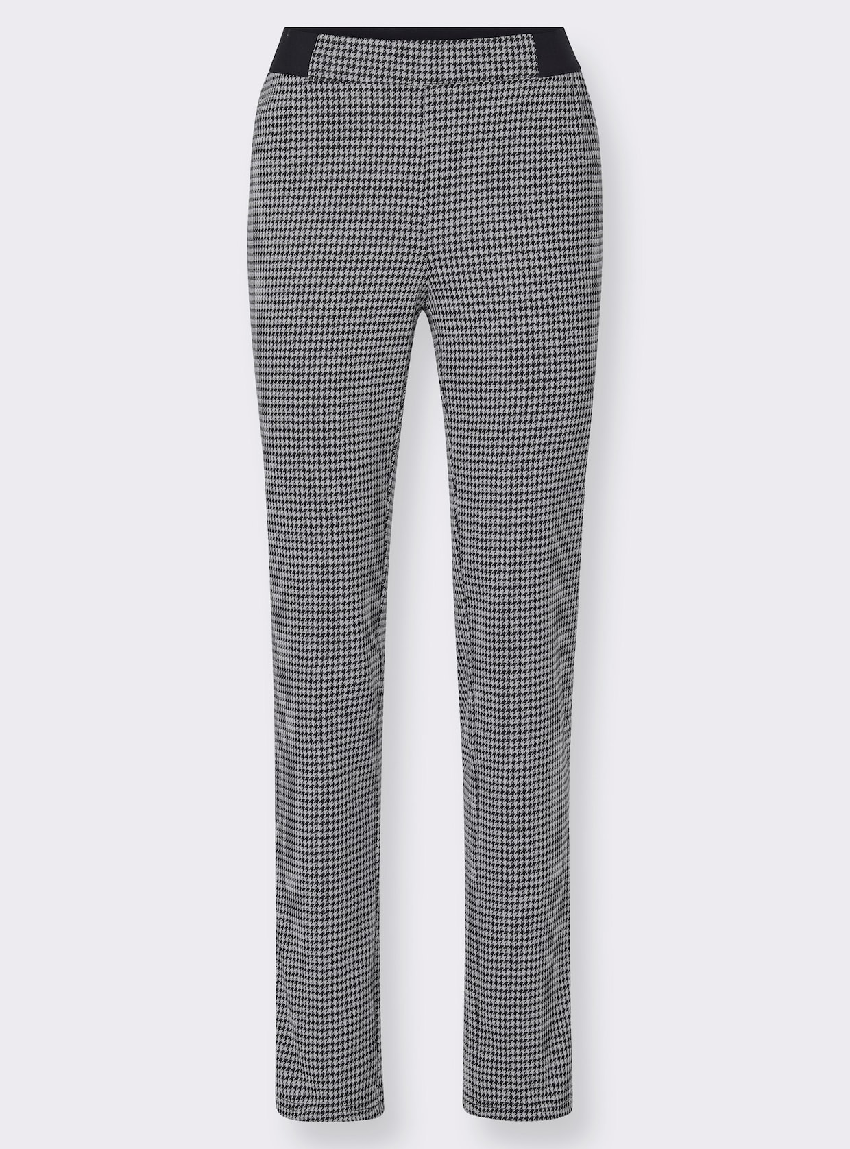 Pletené nohavice - Čierno-biely vzor
