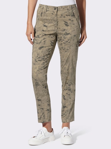 heine Cargohose - sesam-anthrazit-bedruckt