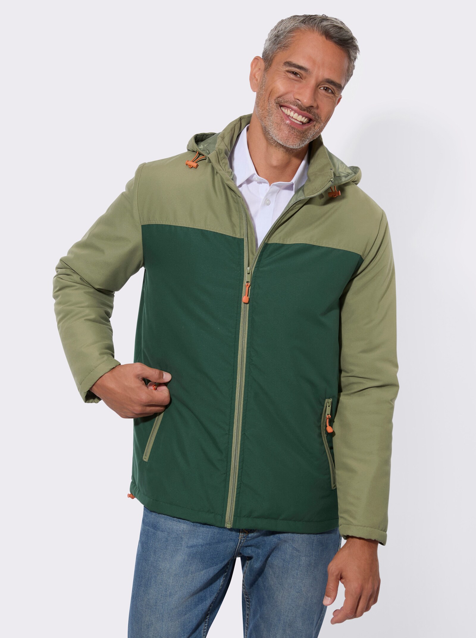 Outdoorjacke in atmungsaktiver Qualität - khaki-moos