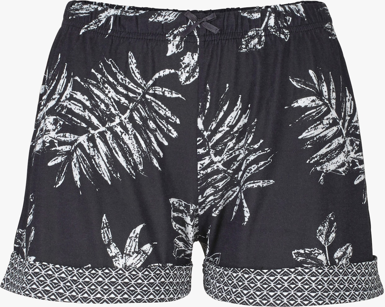 LASCANA Pyjama court - noir à motifs