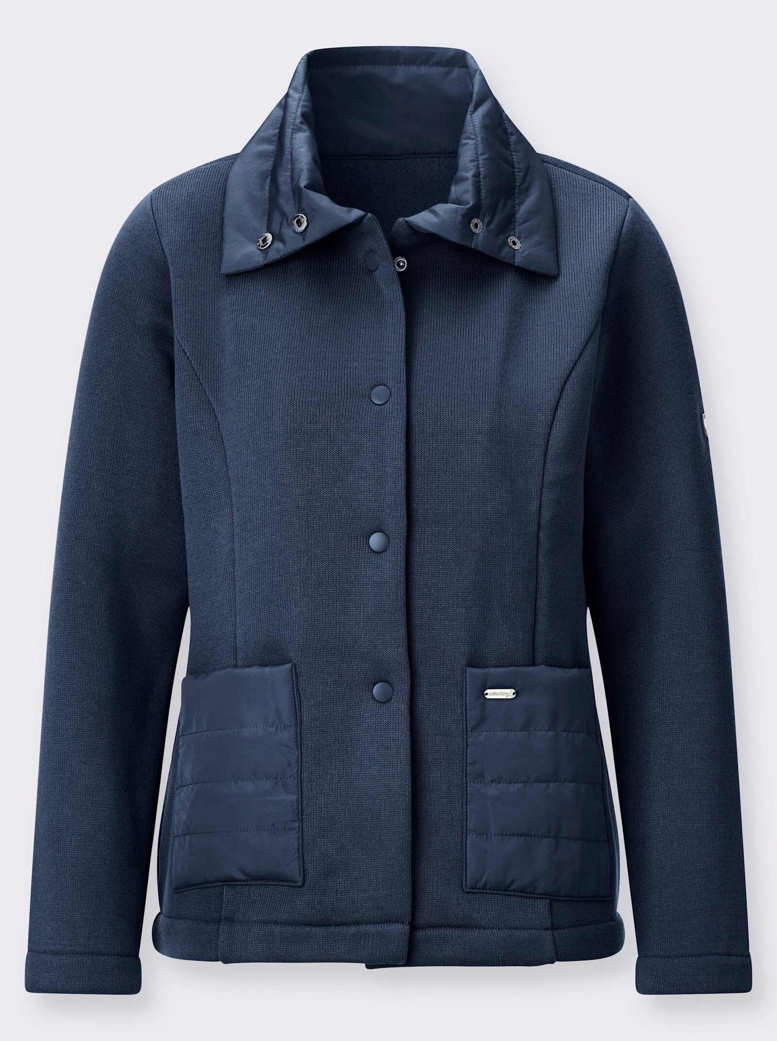 Fleecejacke mit Druckknöpfen - dunkelblau