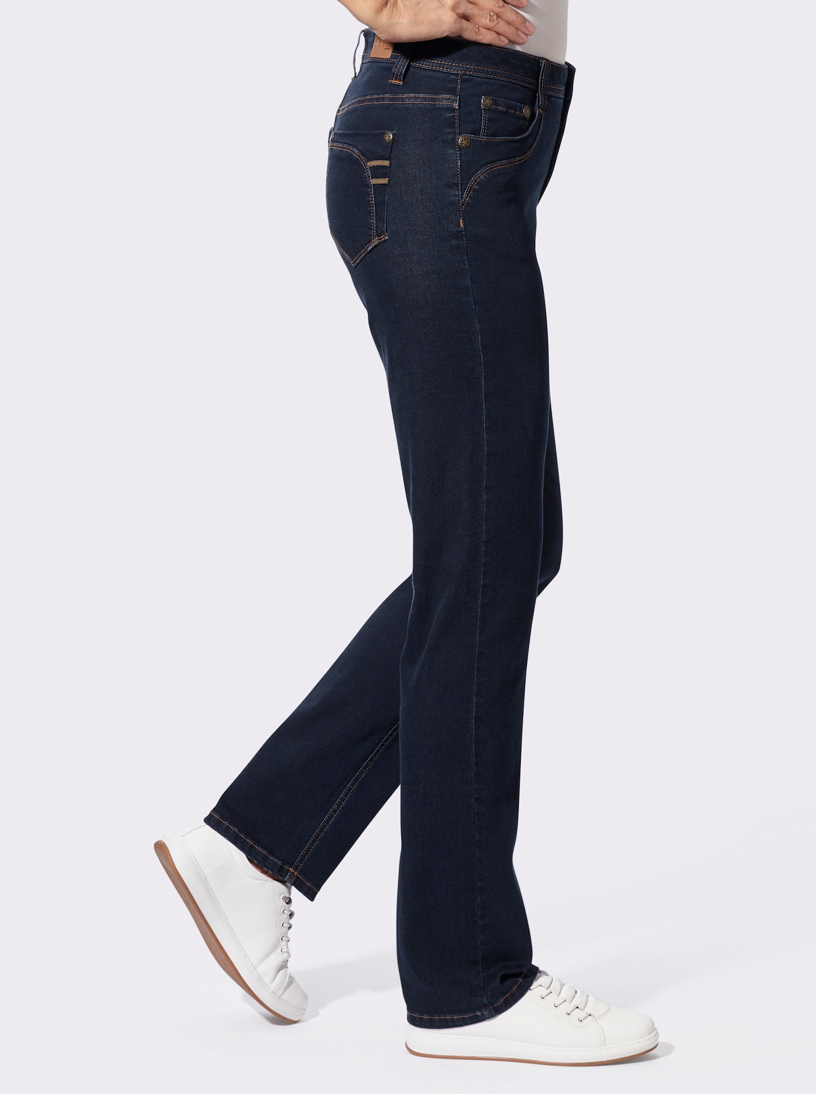 5-Pocket-Jeans in gerade Schnittführung - dark blue