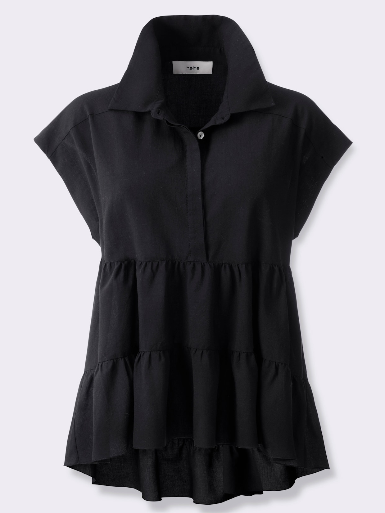 heine Baumwollbluse - schwarz